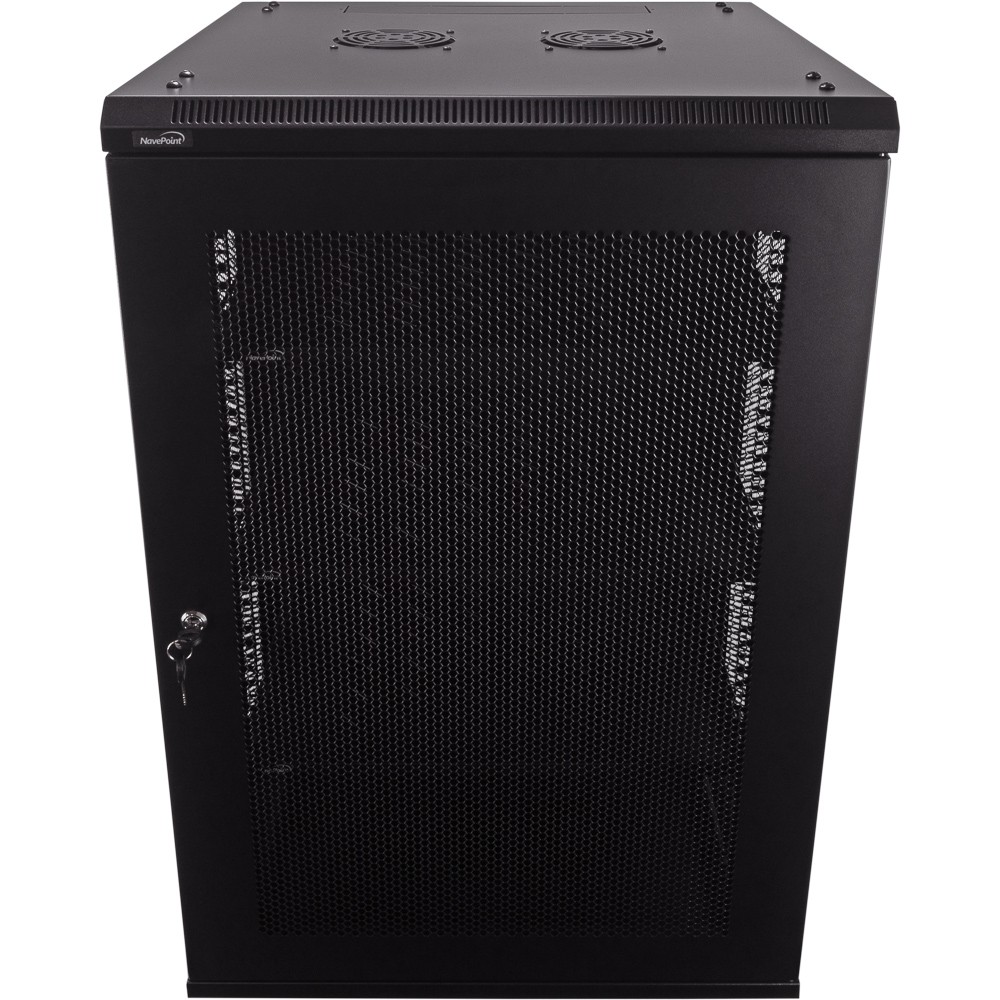 18U Wall Mount Network Server Data Cabinet 24-inch Perforated Door w/shelves