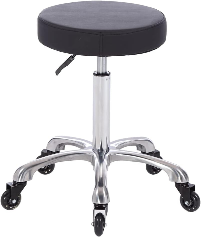 Rolling Salon Stool Swivel Chair with Wheels Height Adjustable Hydraulic for Hai