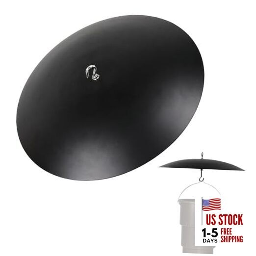 5-Gallon Hanging Deer Feeder Guard Cover – All-Metal 15.7 Inch Heavy-Duty
