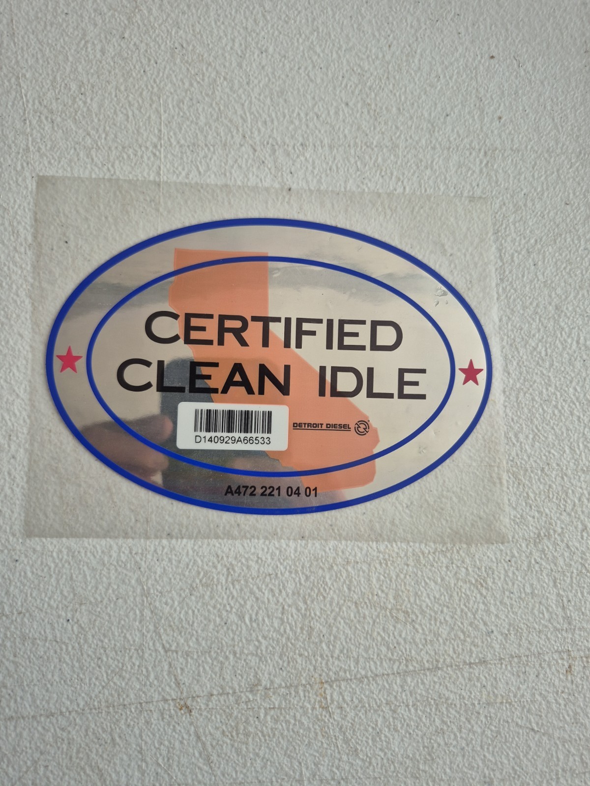 Freightliner Idle  Sticker Only One