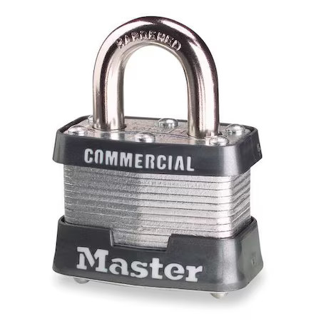 Master Lock 3Ka-3213 Padlock, Keyed Alike, Standard Shackle, Rectangular Steel