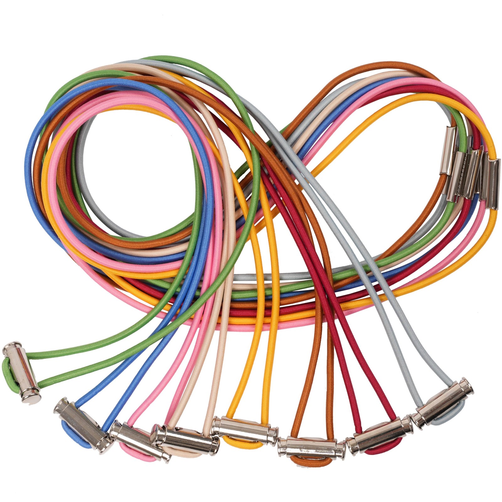 Garbage Can Bands Trash Set of 8, Adjustable Large multicolored