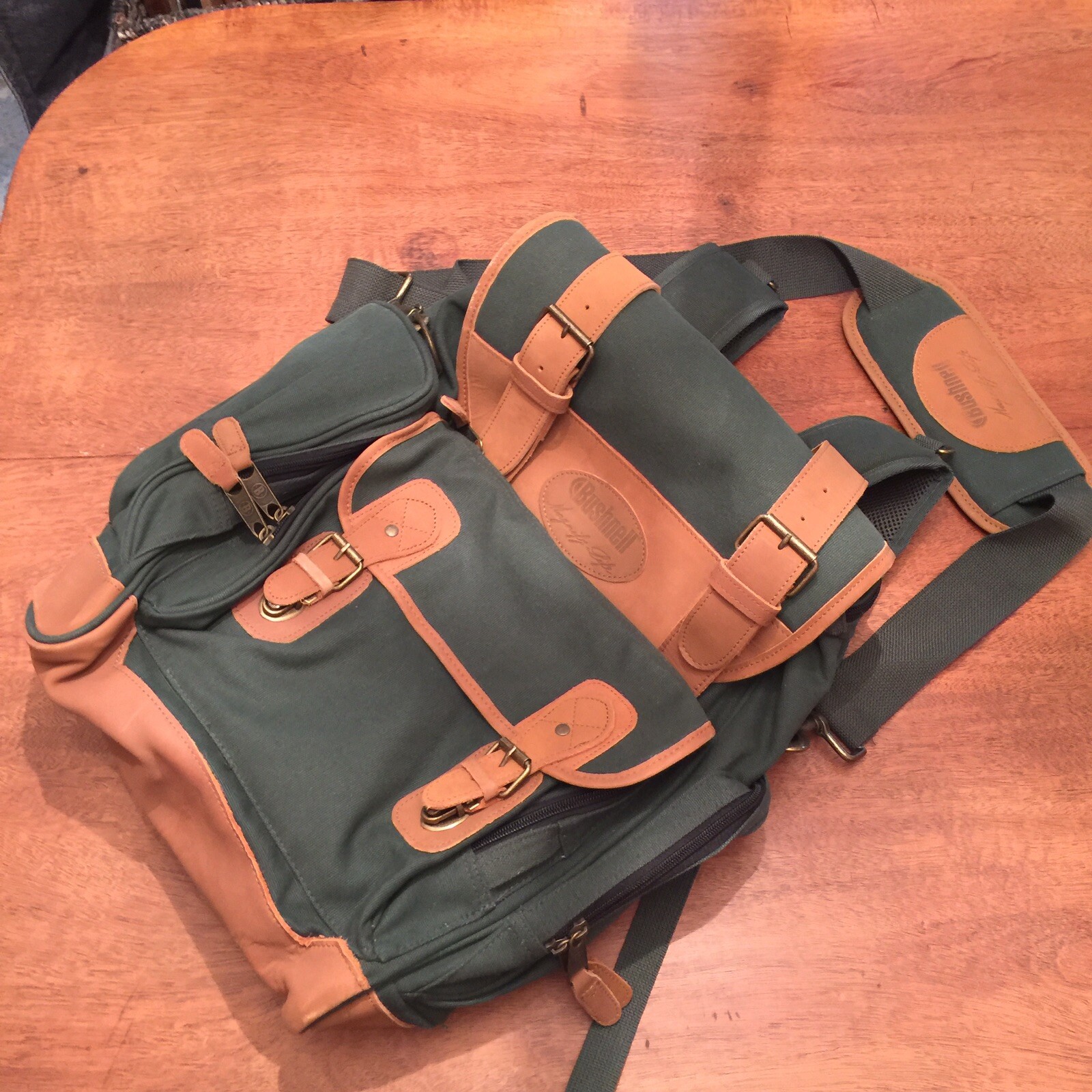 Bushnell BAG ONLY Photographer Photo Shoot Field Gear Back Pack Leather Straps