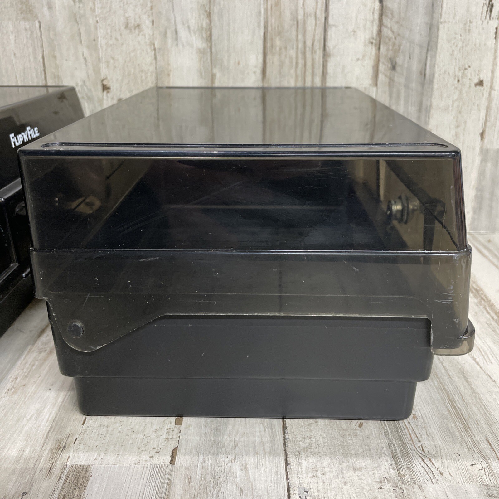 Flip 'N' File Floppy Disk Storage Case Organizer Holder Hinged Lid Locks & Keys