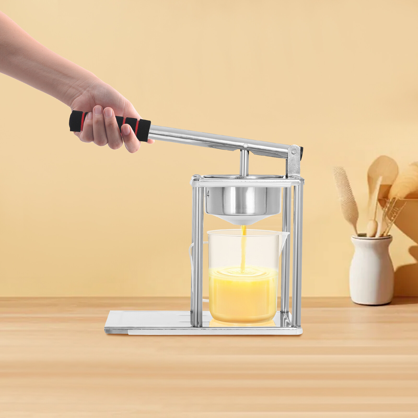 Manual Hand Flat Press Orange Lemon Juicer Fruit Squeezer Press Machine SUS304