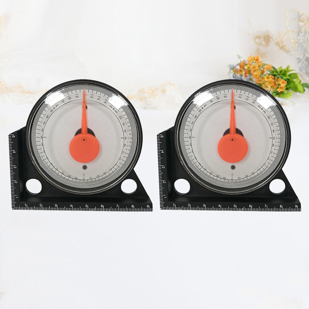 2 Pcs Level Ruler Angle Measure Inclination Meter Inclinometer Tilt