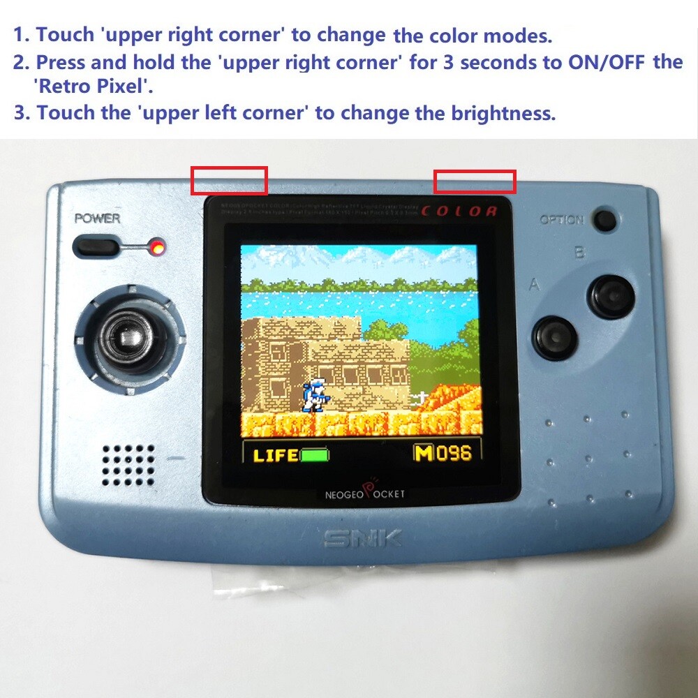 Retro Pixel IPS Backlight LCD Screen For NEOGEO Pocket Color NGPC Console