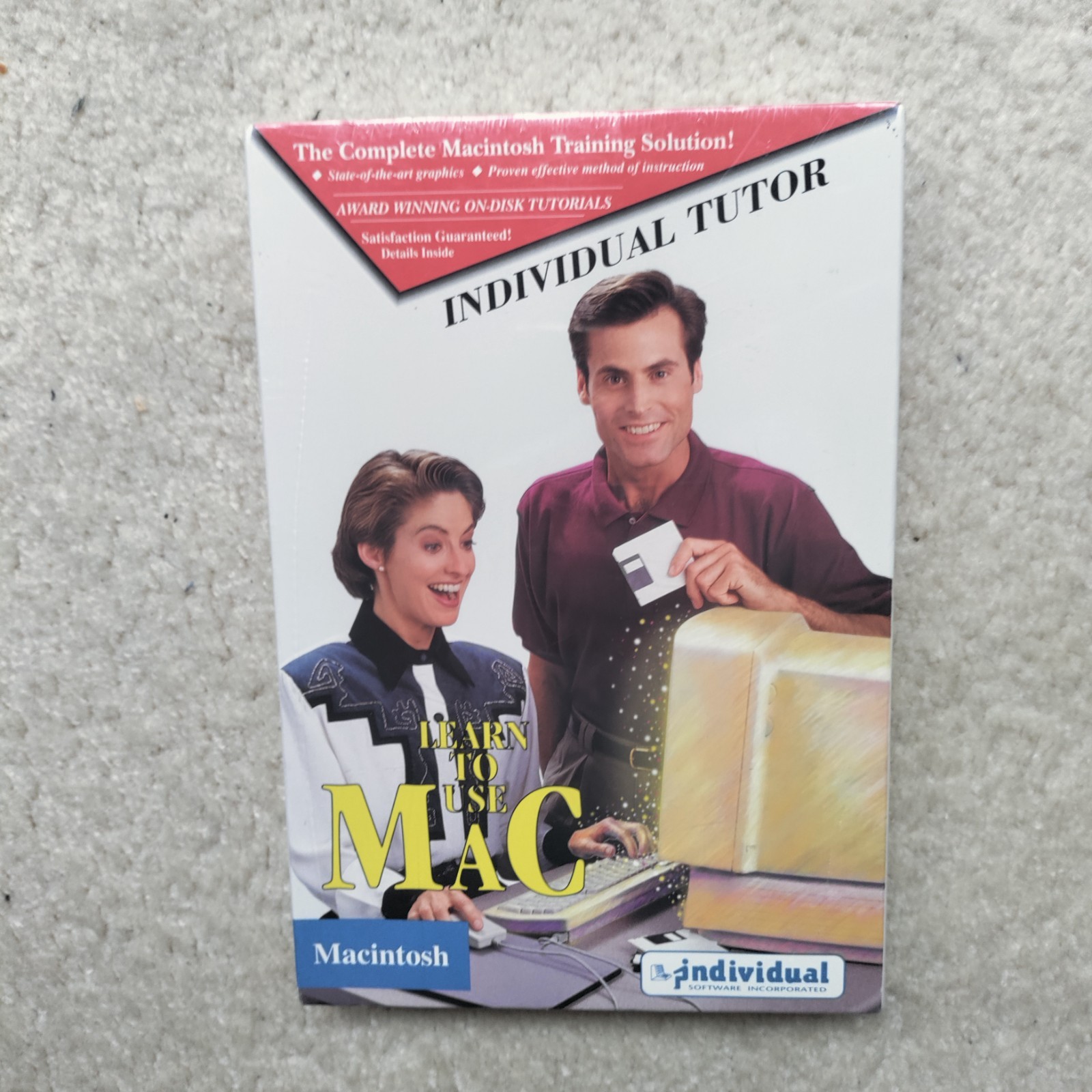 New Vintage Learn To Use MAC Individual Software MAC 3.5 Floppy Individual Tutor