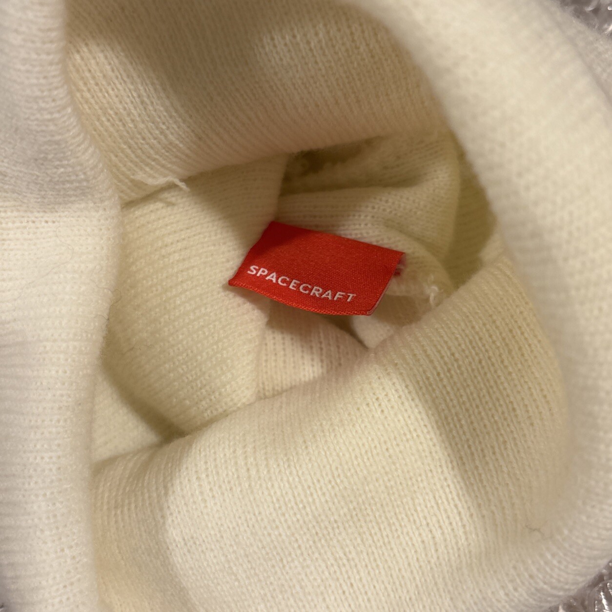 Spacecraft Knit Winter Beanie Hat Off White * Monogrammed w/ Letter G * NEW