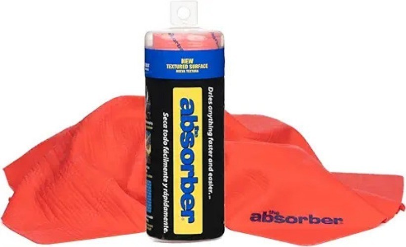 Premium Synthetic Drying Chamois for Cars and Bikes, 17" x 13" Smal Color: Red