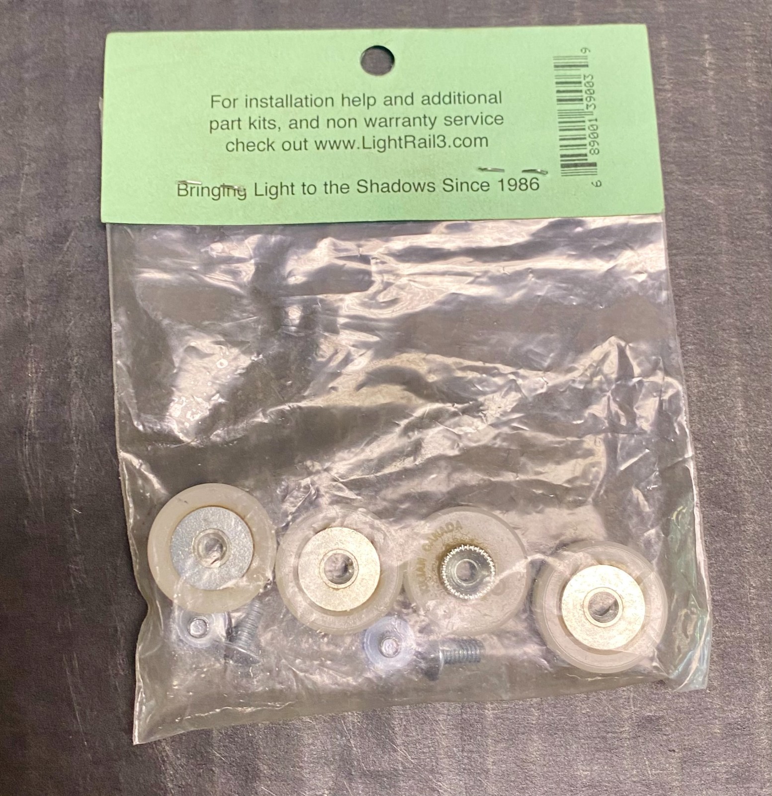 Light Rail Light Mover LightRail Trolley Wheel Replacement Kit. New