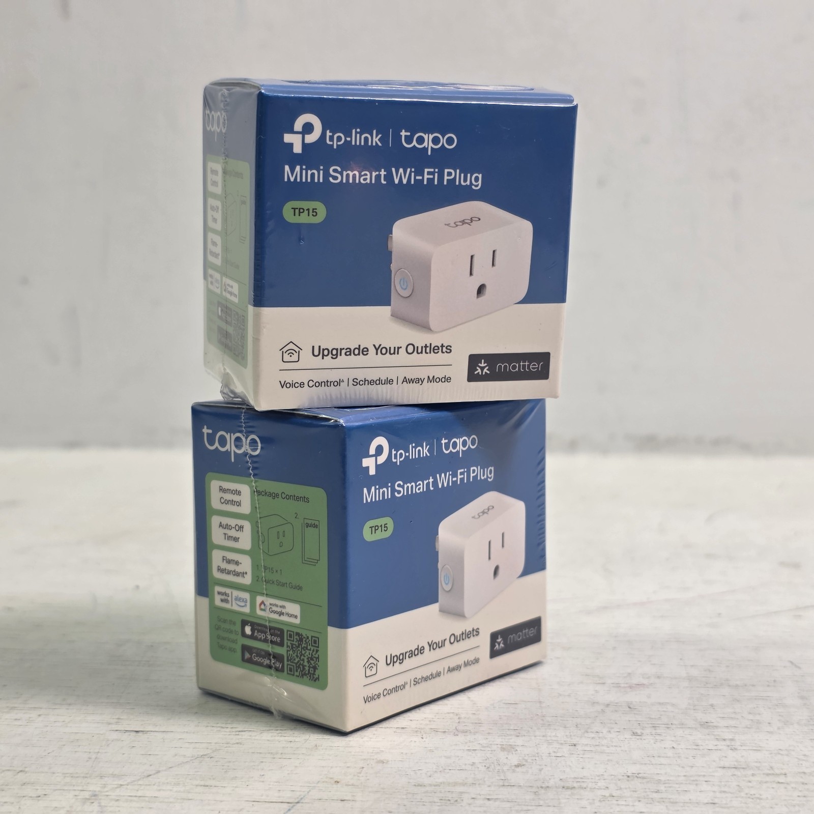 2- TP-Link Tapo PW15 Mini Smart Wi-Fi Plug Matter Apple Home Alexa Google New!