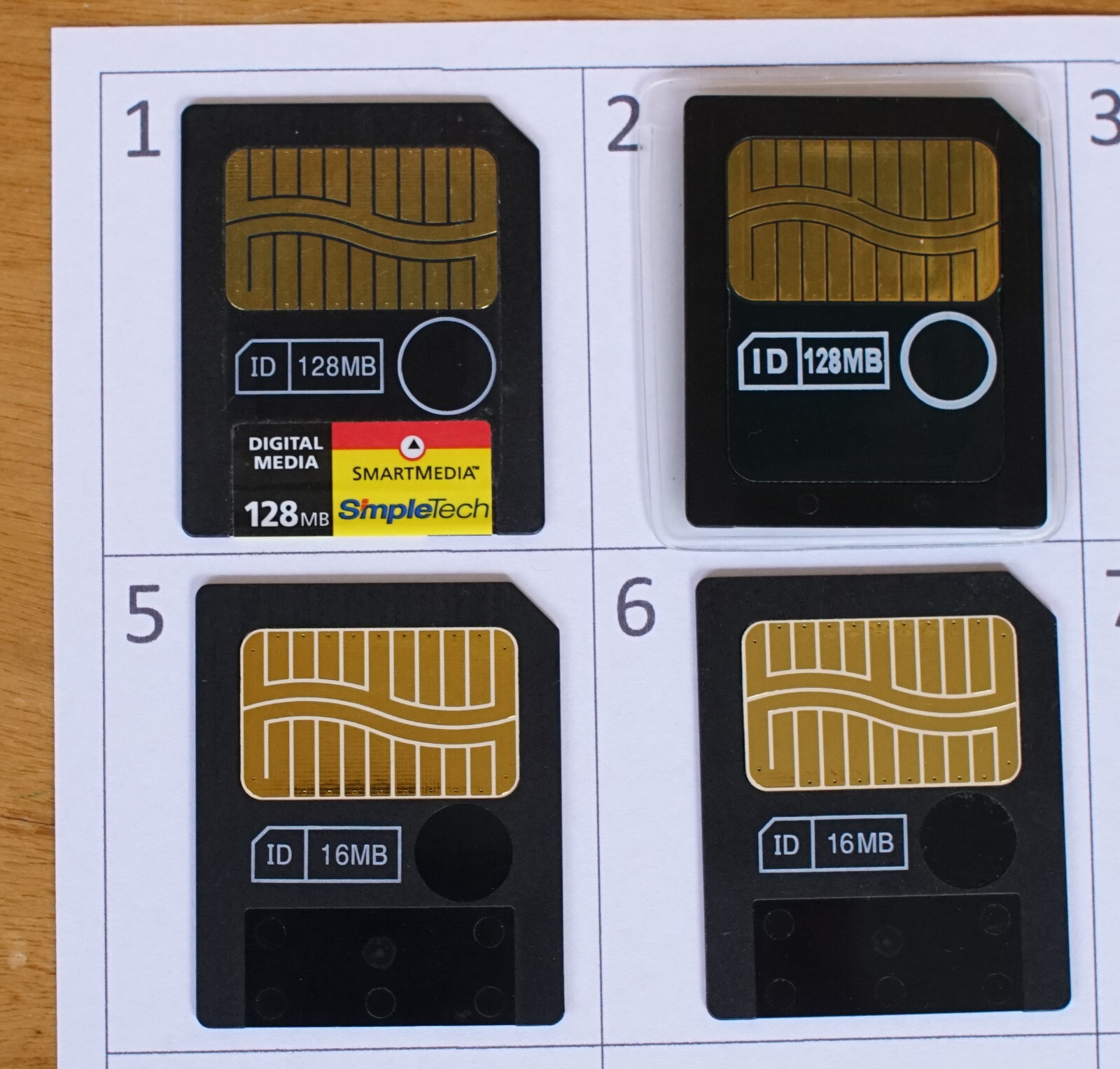 1x Smart Media Card Memory Card Various Sizes N