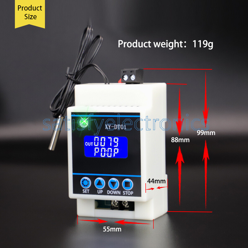 DT01 Temperature Controller Panel Digital Display Panel 30A NTC 10K Probe