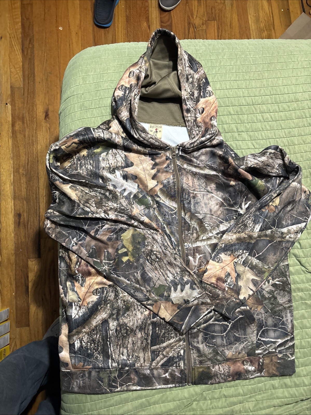 RedHead Men's Large Camouflage Fleece Jacket Outdoor Hunting excellent condition