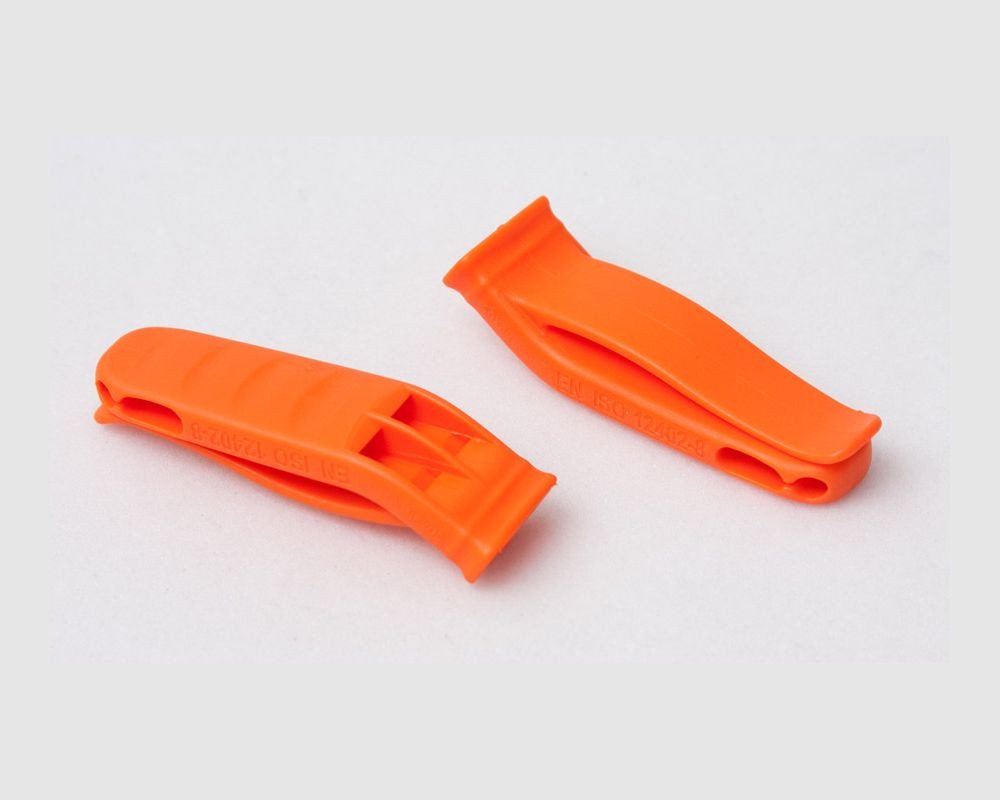 Survival Whistle by ITW MSM Monkey Emergency Orange - 2 Pack Signal Device - NEW