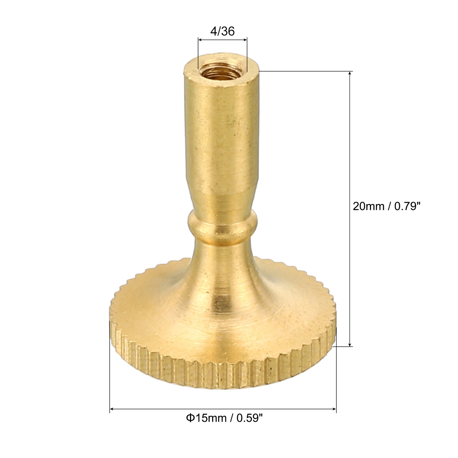 2Pcs, Lamp Turn Switch Knob Replacement Twist Knobs Extension 20mm Brass Tone