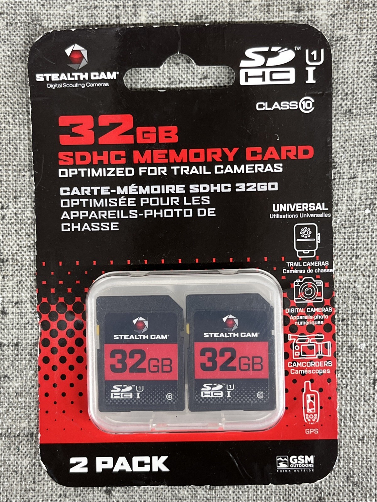 Stealth Cam 32GB SD Card 2 Pack High Speed Data Transfer for Trail Cameras