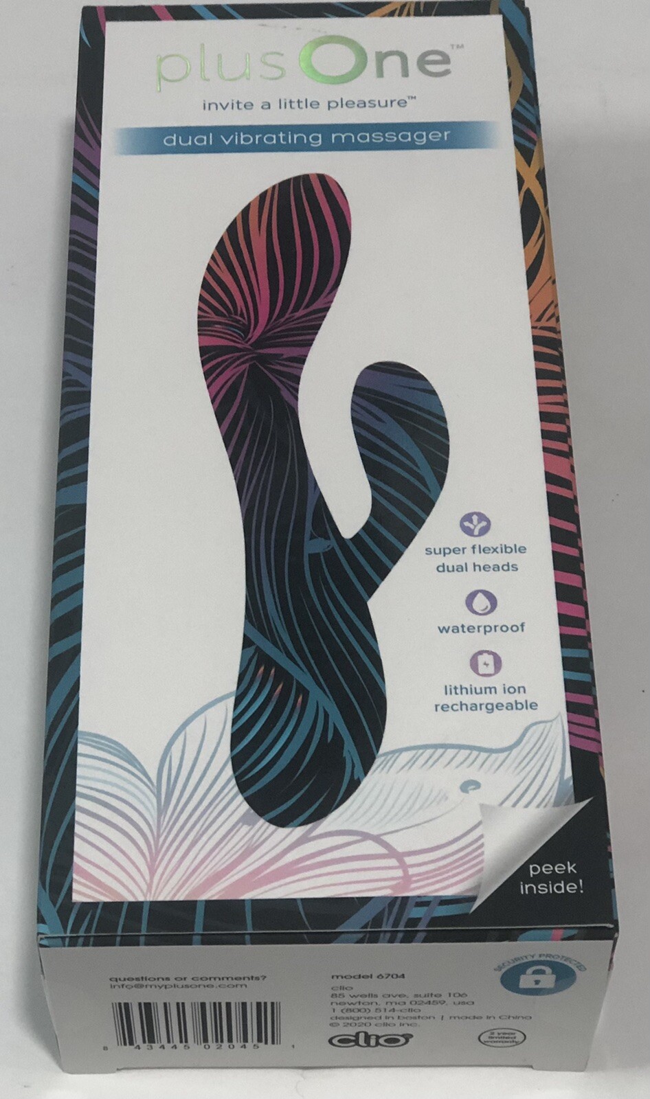 NEW Plus One Dual Vibrating Massager 10 Vibration Settings, Waterproof