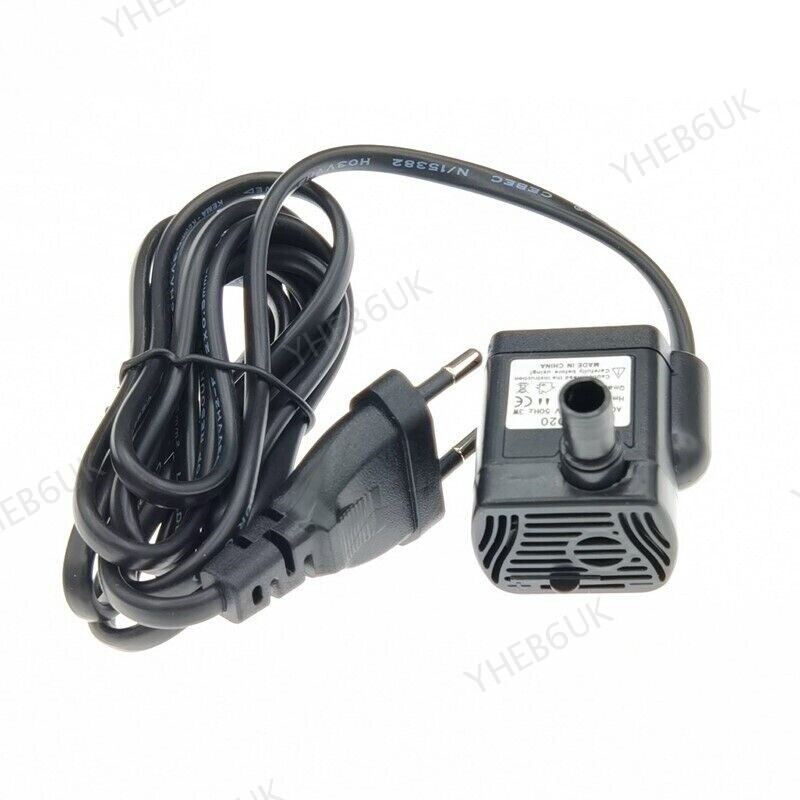 Ultra quiet 3W AC 220V 110V Water Pump Flow Rate Brushless Filter Fountain 13H