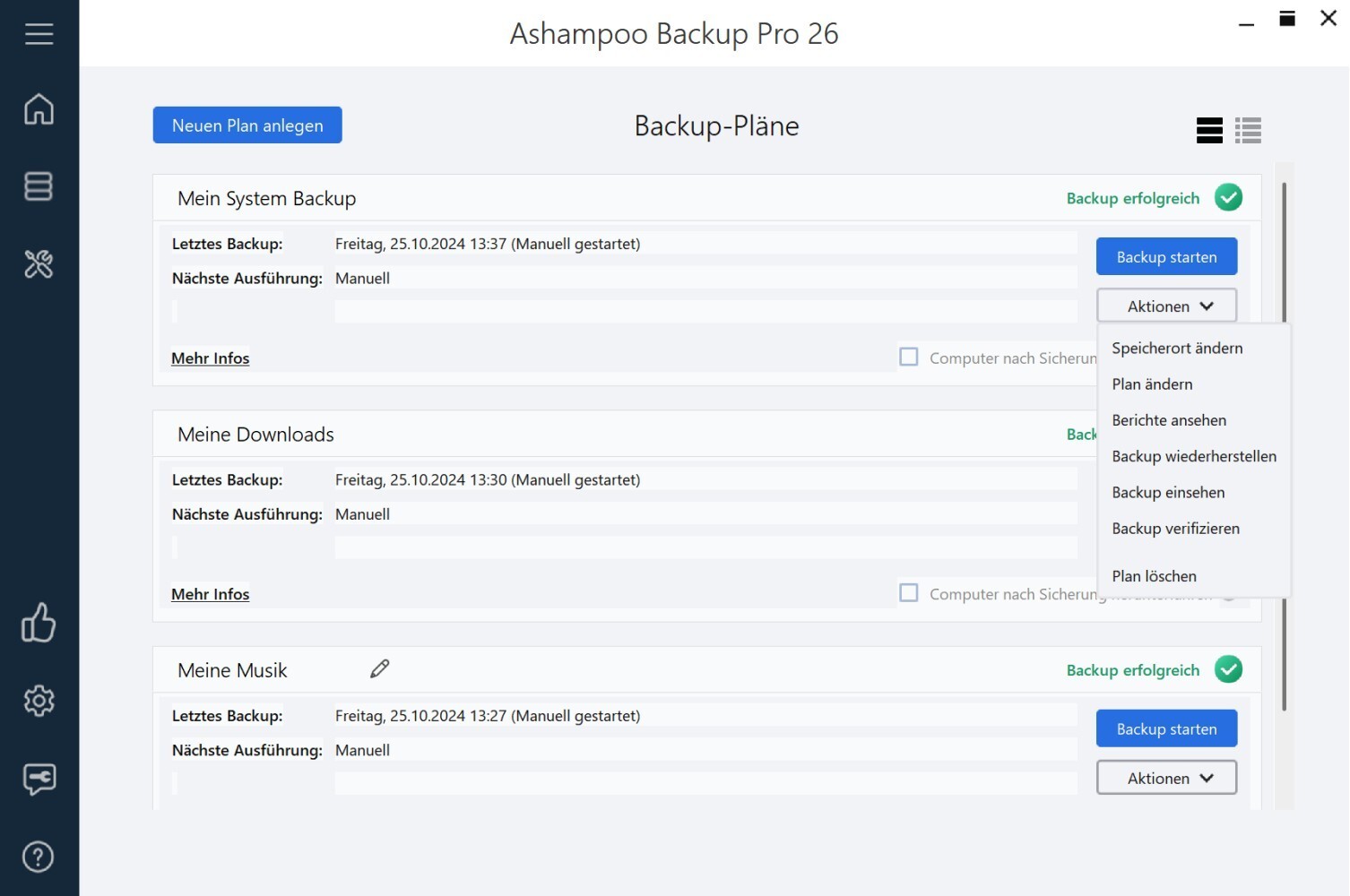 Ashampoo Backup Pro 26 Full Version Permanent License German/ML Data Backup NEW