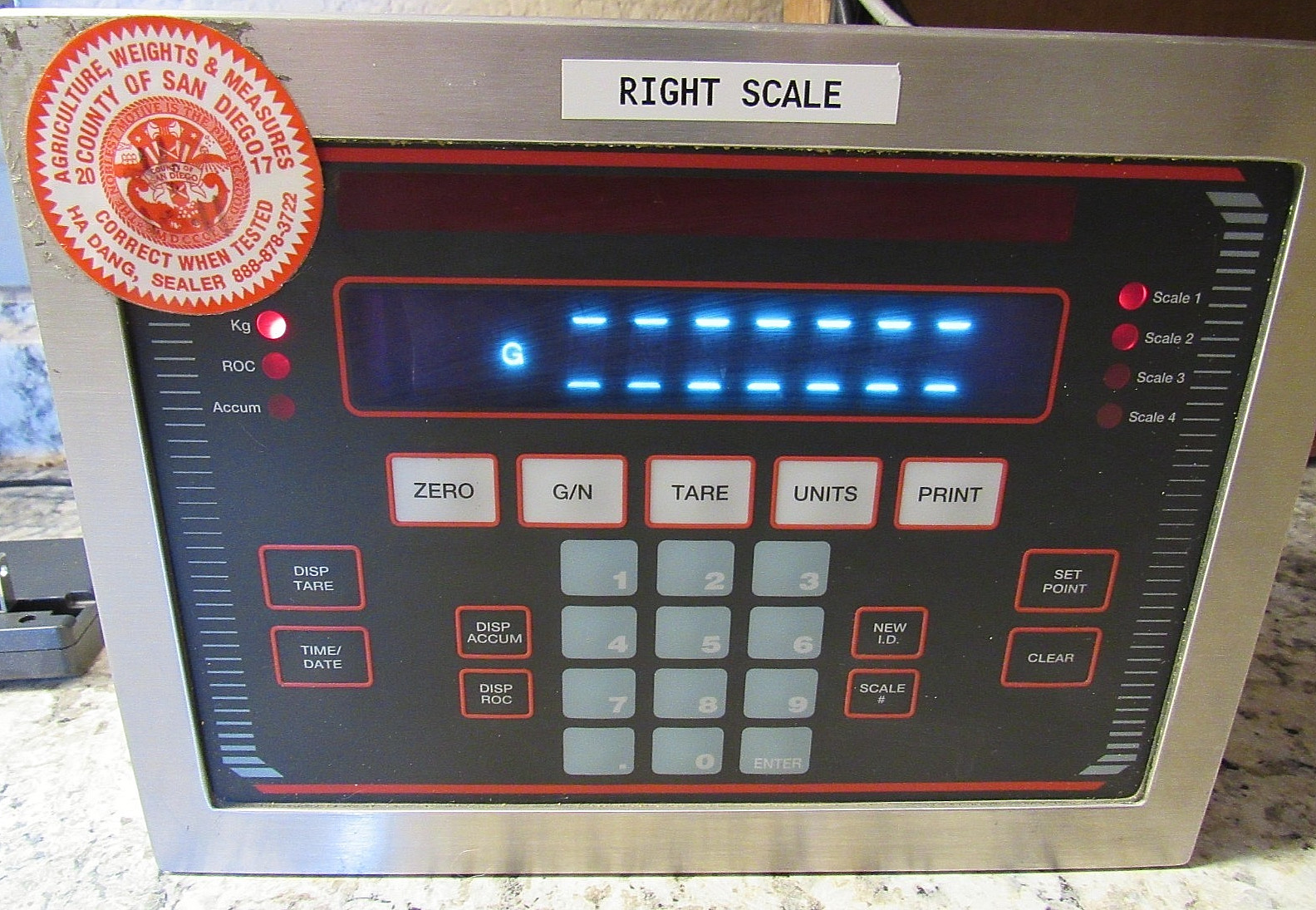 IQ PLUS 810 IQ+800-3A 250MA 117VAC SCALE WEIGHING SYSTEM SCREEN DISPLAY