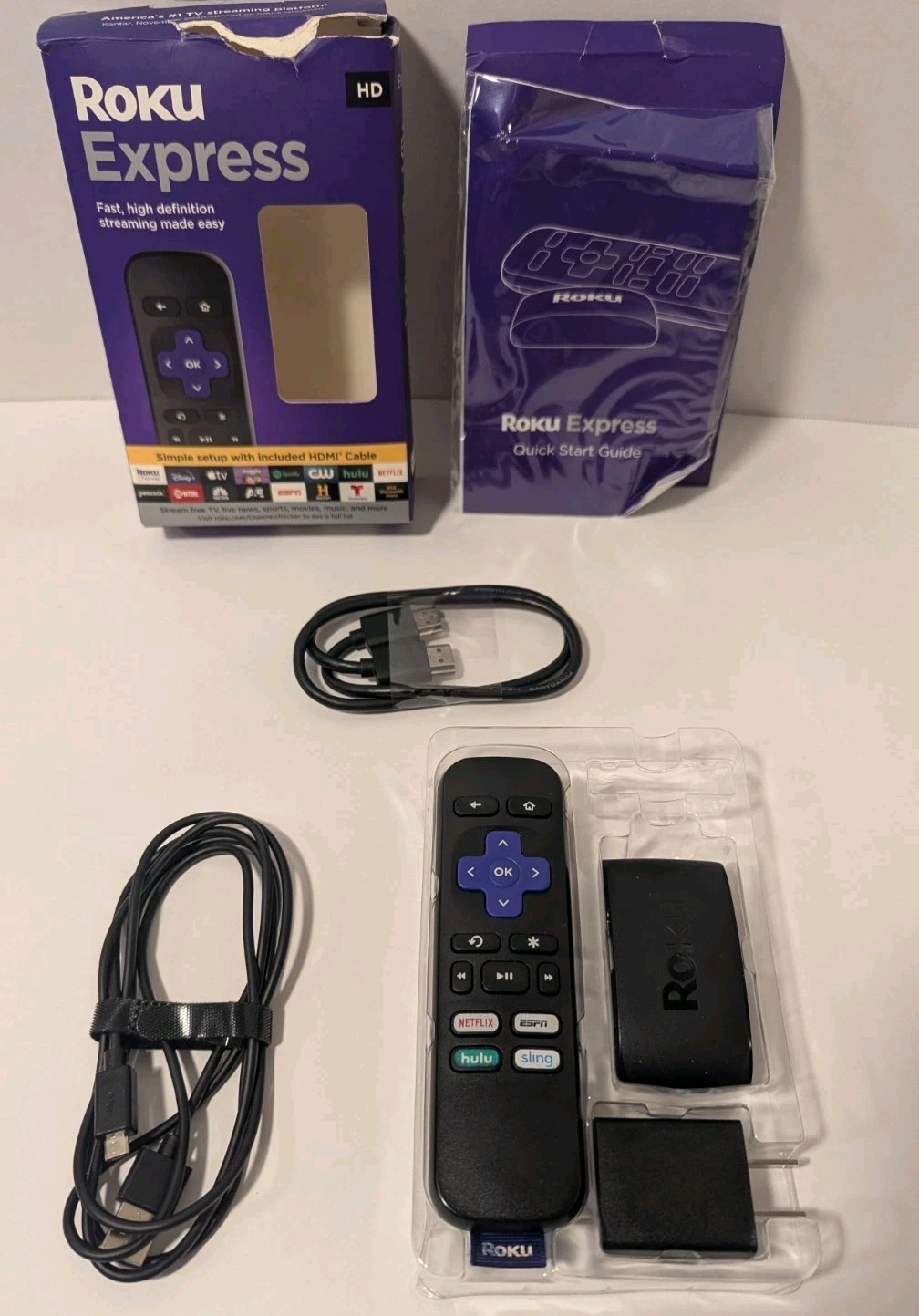 Roku Express 3930R HD Media Streamer w/ Remote In Box