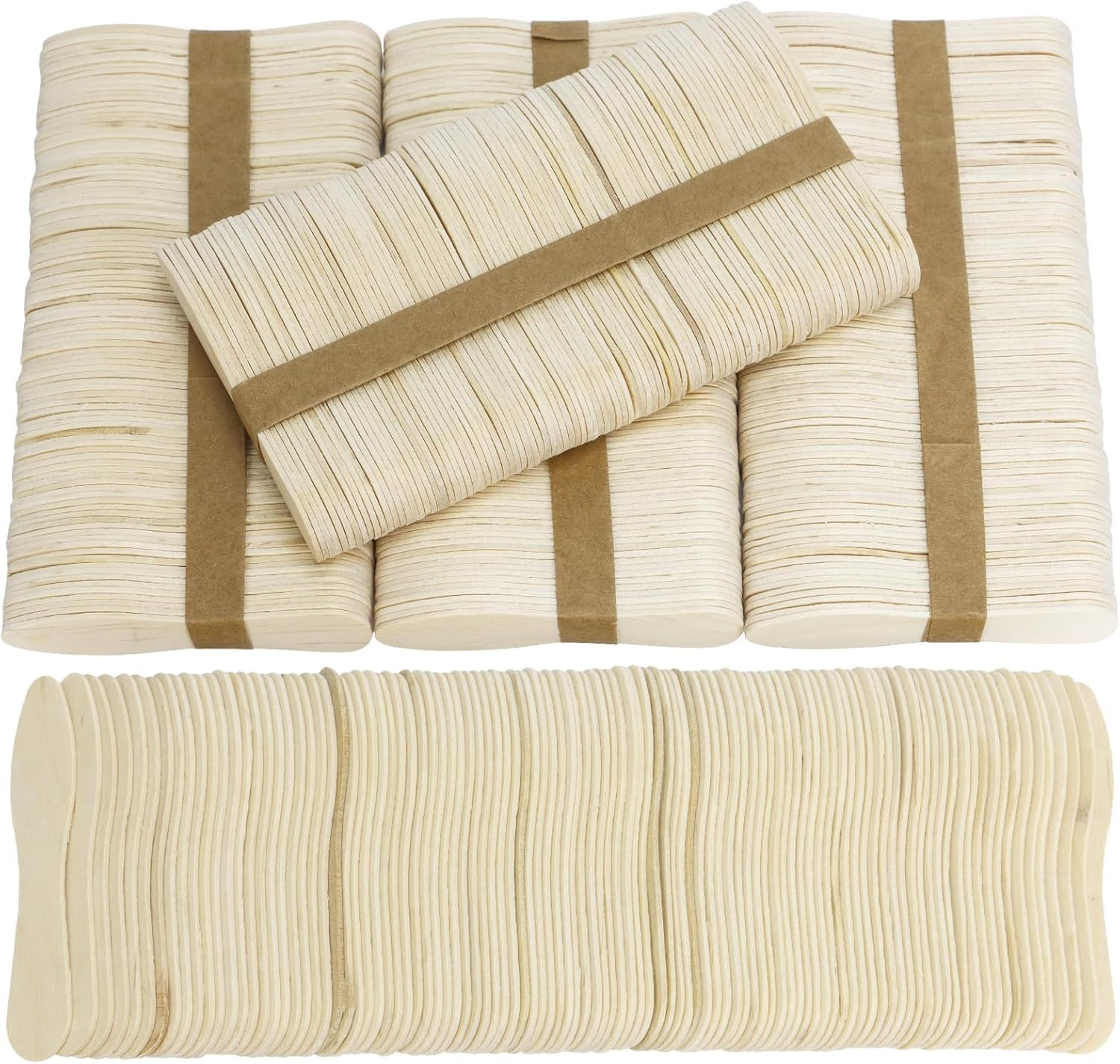 1500 Pcs Small Wooden Spoons, Mini Disposable Ice Cream Tasting Spoons, 3 Inch W
