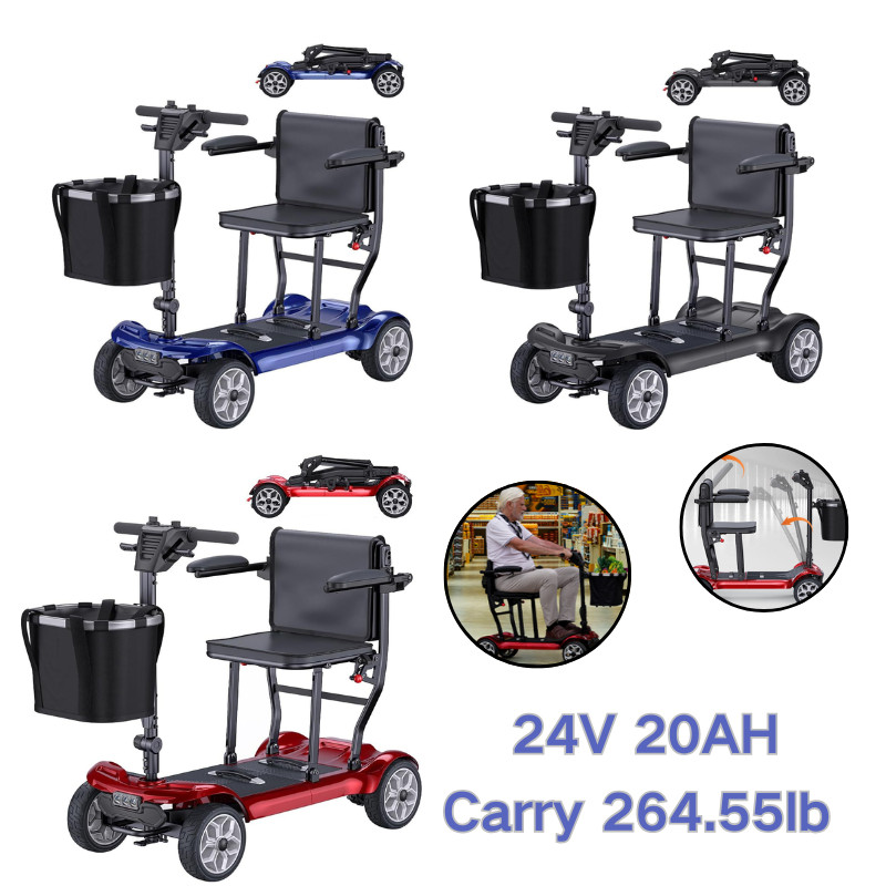 ENGWE Mobility Scooter 270W 24V 20AH Compact Folding Seniors E-Scooter 264.5lb