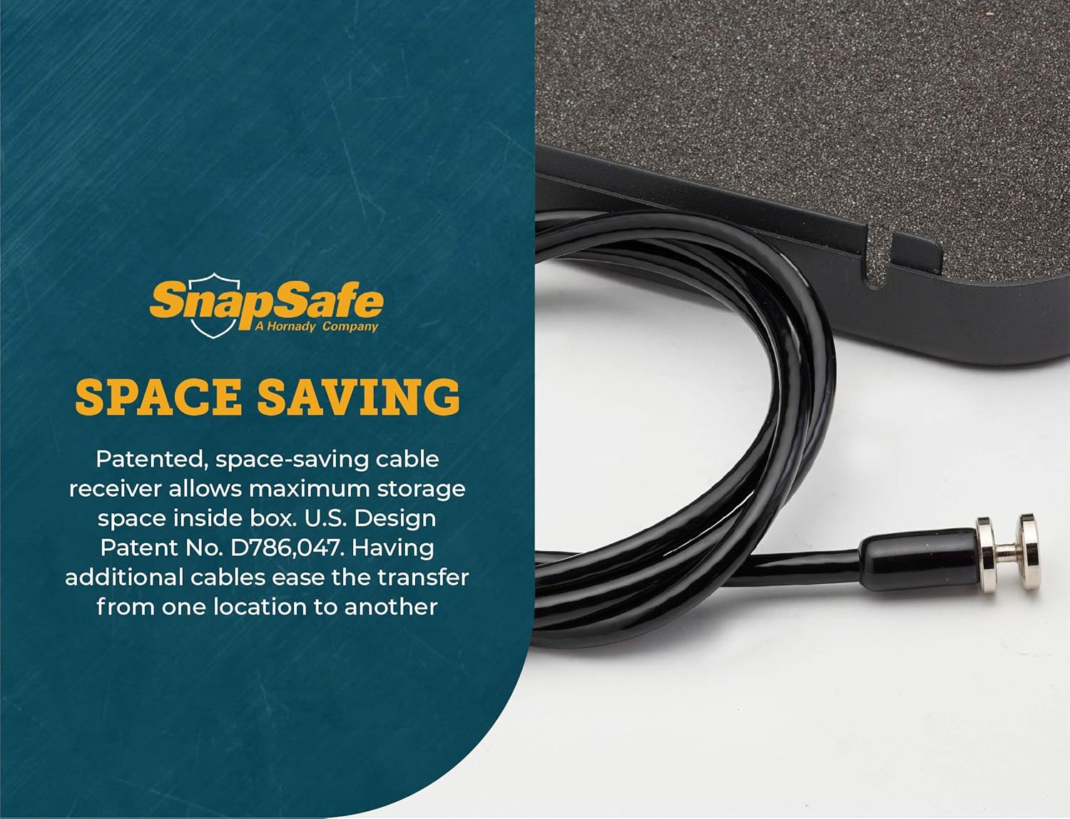 Snapsafe Replacement Cable for Lock Boxes and Portable Gun Safes, Model 75280