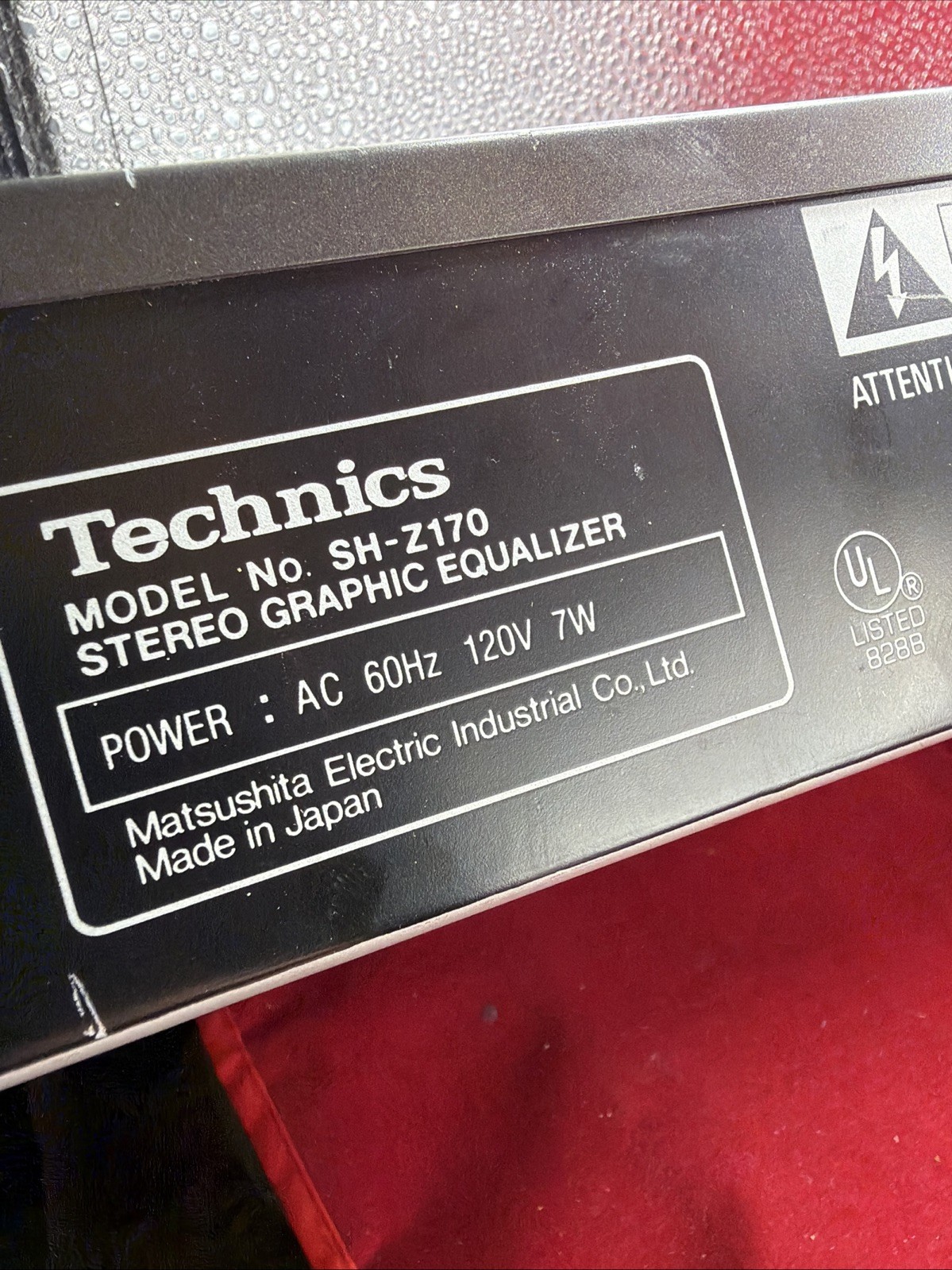 Technics SH-Z170 Seven Band Stereo Graphic Equalizer Led Display