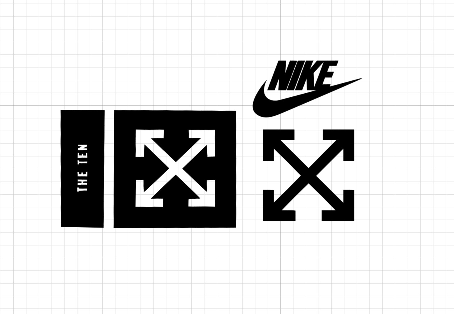 Off White Nike Insole logo The 10 Air Force 1 Heat Press Vinyl Replacement