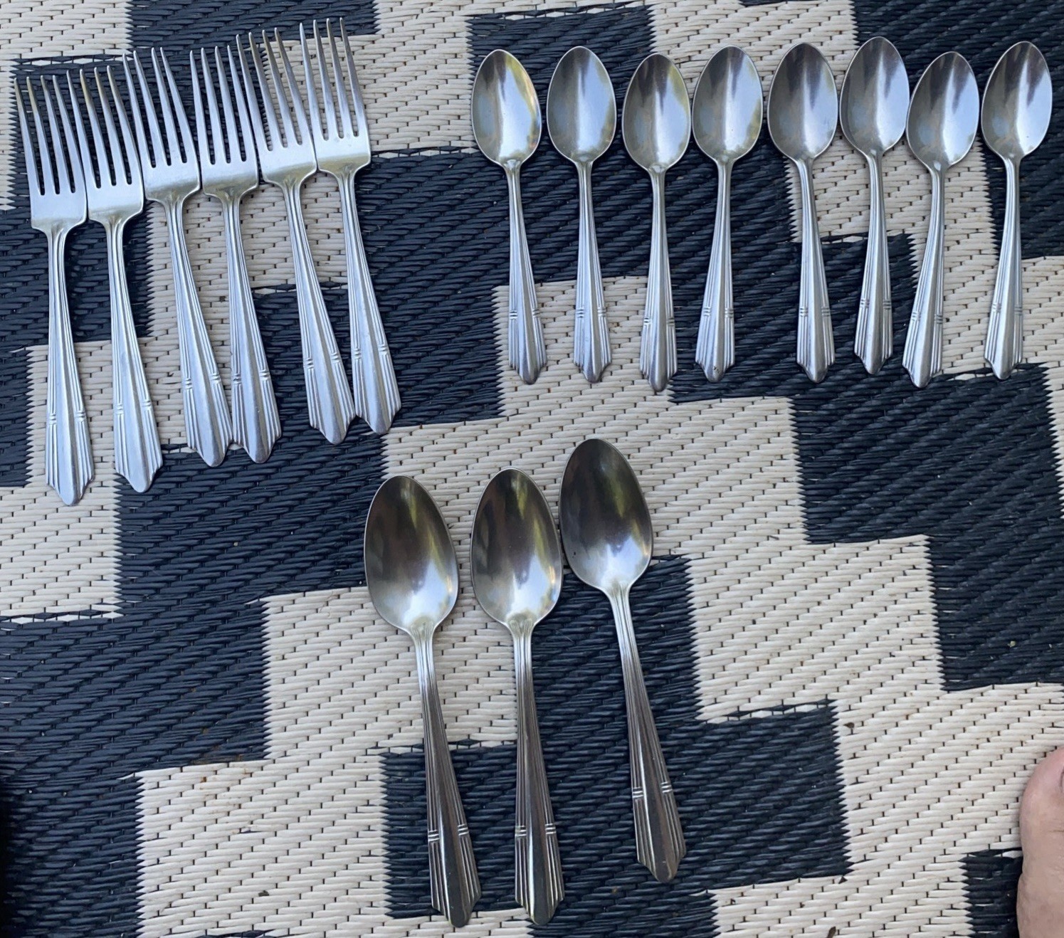 Silverware Set of 17 Made  In Mexico flatware silverware 6 Forks Tspns 8 Tbls 3
