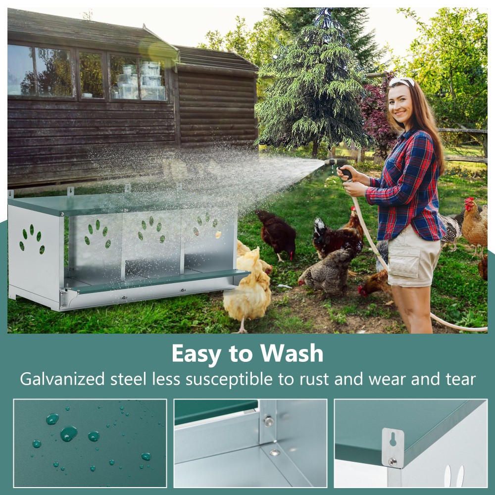 Metal Nesting Boxes 3 Compartment Nesting Box Galvanized steel Nesting Boxes
