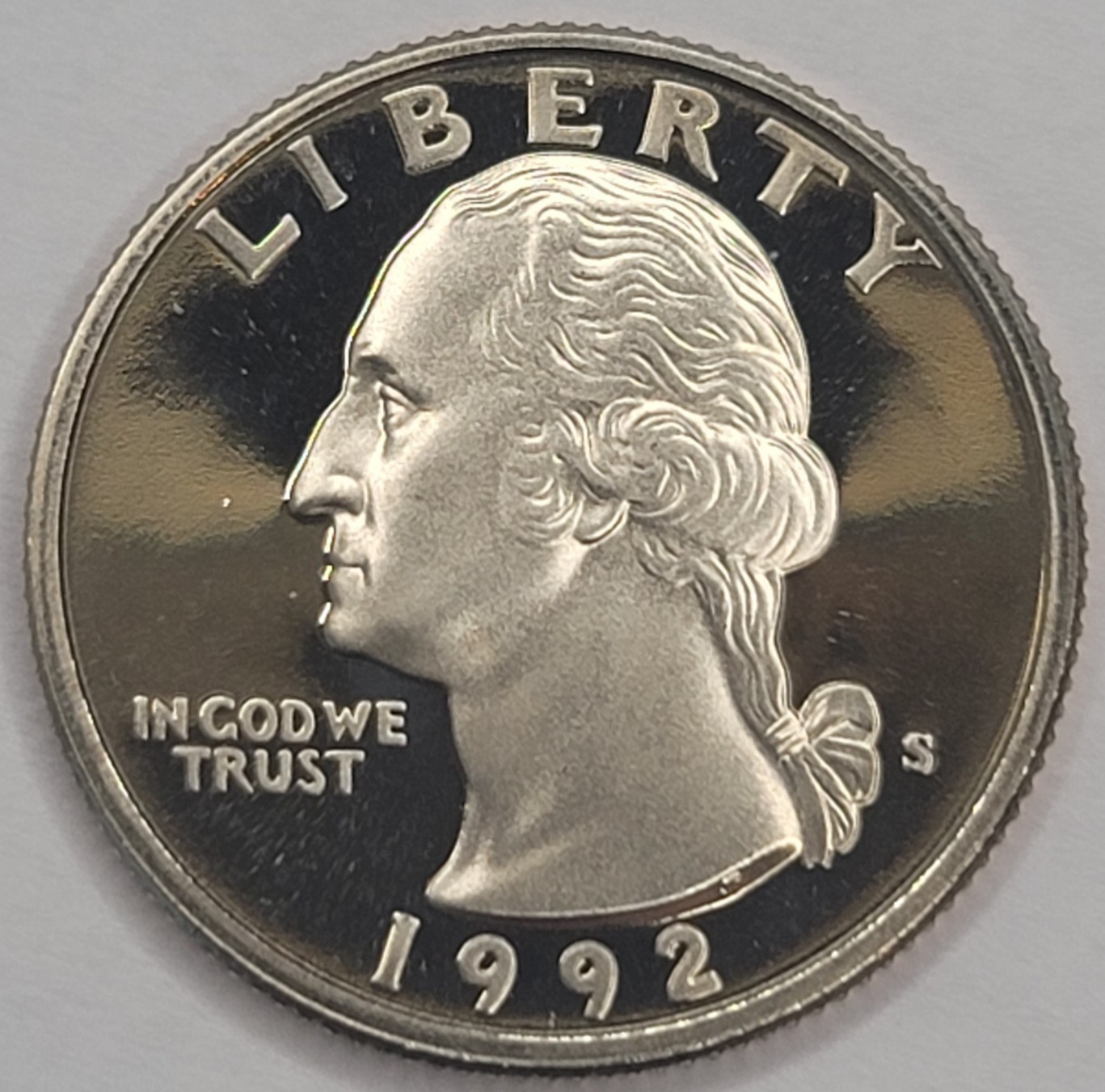 1992 S Gem Proof DCAM Washington Quarter - CN-Clad