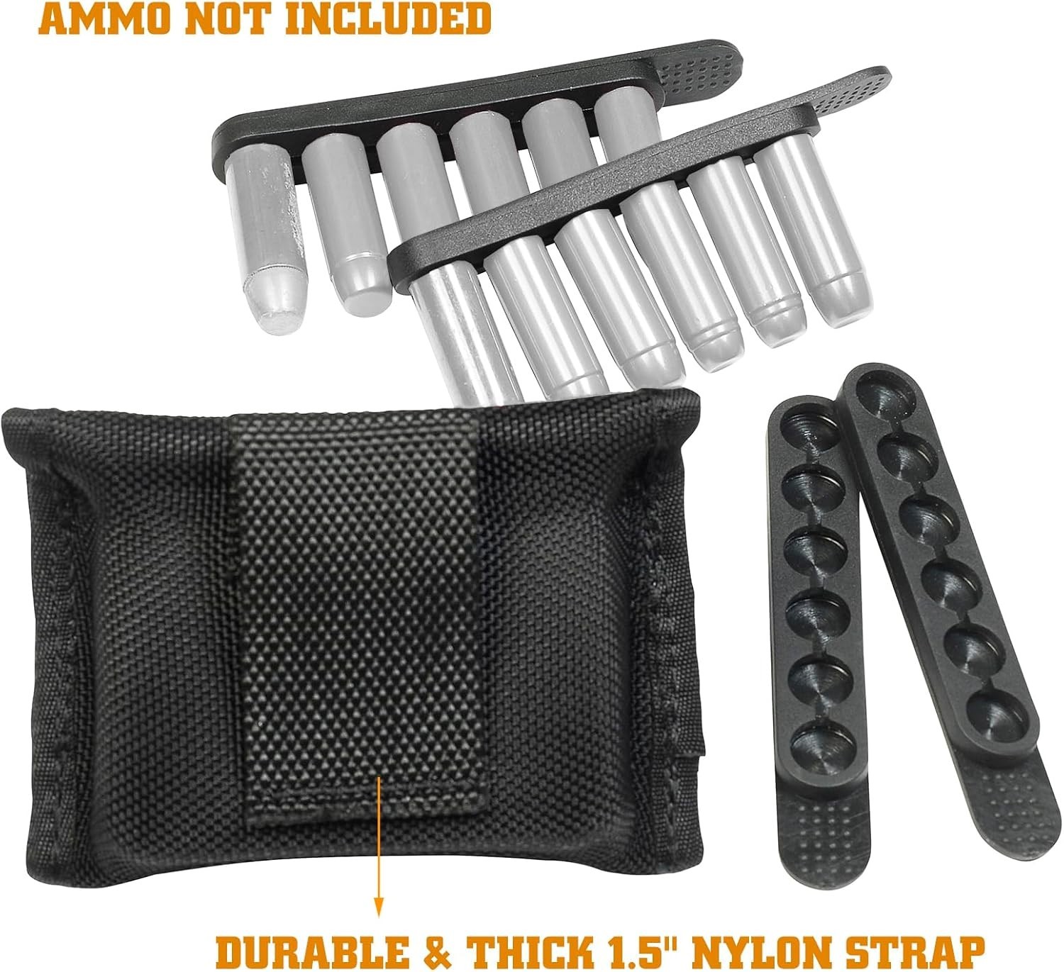 Molded Speed Strips Pouch with 4 Speed Strips for .38/.357 & 40SW Secure Carry
