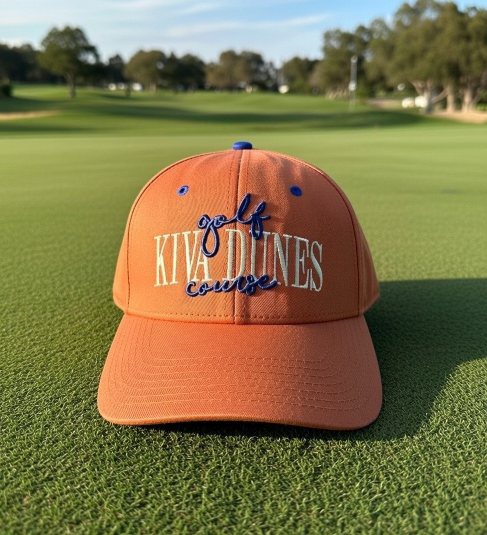 Kiva Dunes Golf Course Links PGA  Orange Embroidered Hat Cap - by The Game - NEW