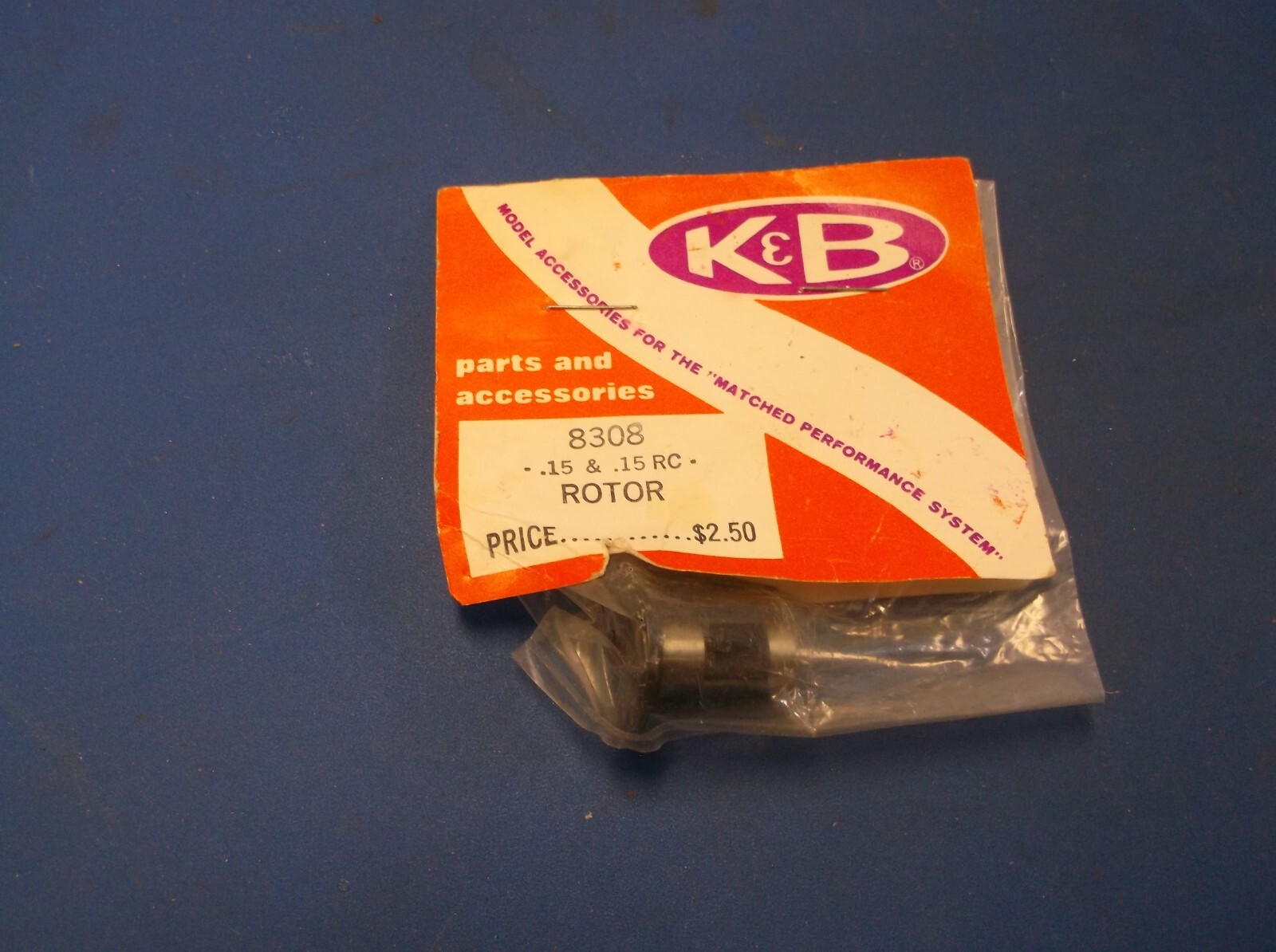 K&B .15 R/C REAR ROTOR MODEL AIRPLANE ENGINE # 8308 SEE PICS NOS