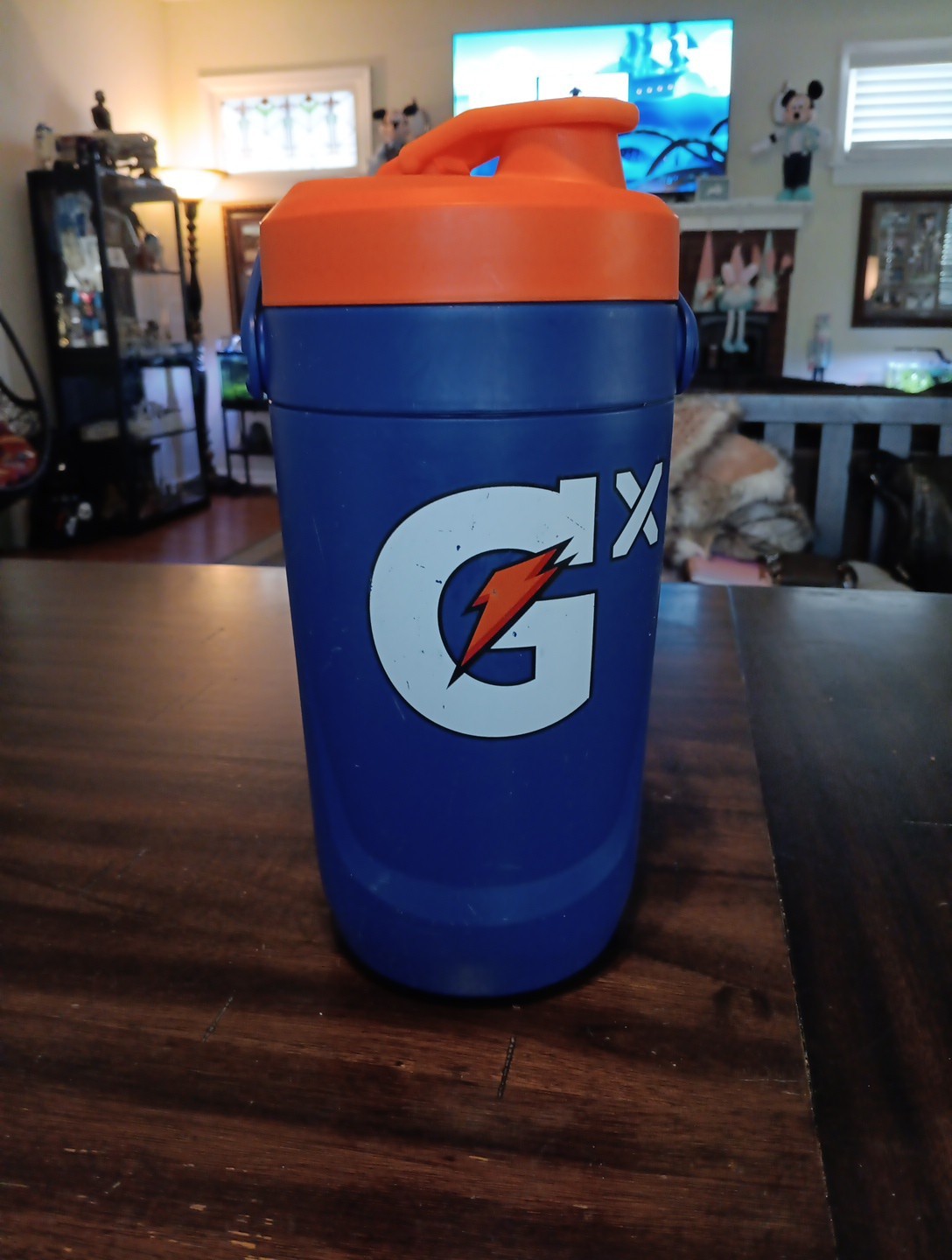 Gatorade X 64 oz Insulated Water Bottle Blue W/ Fence Hook & Handle