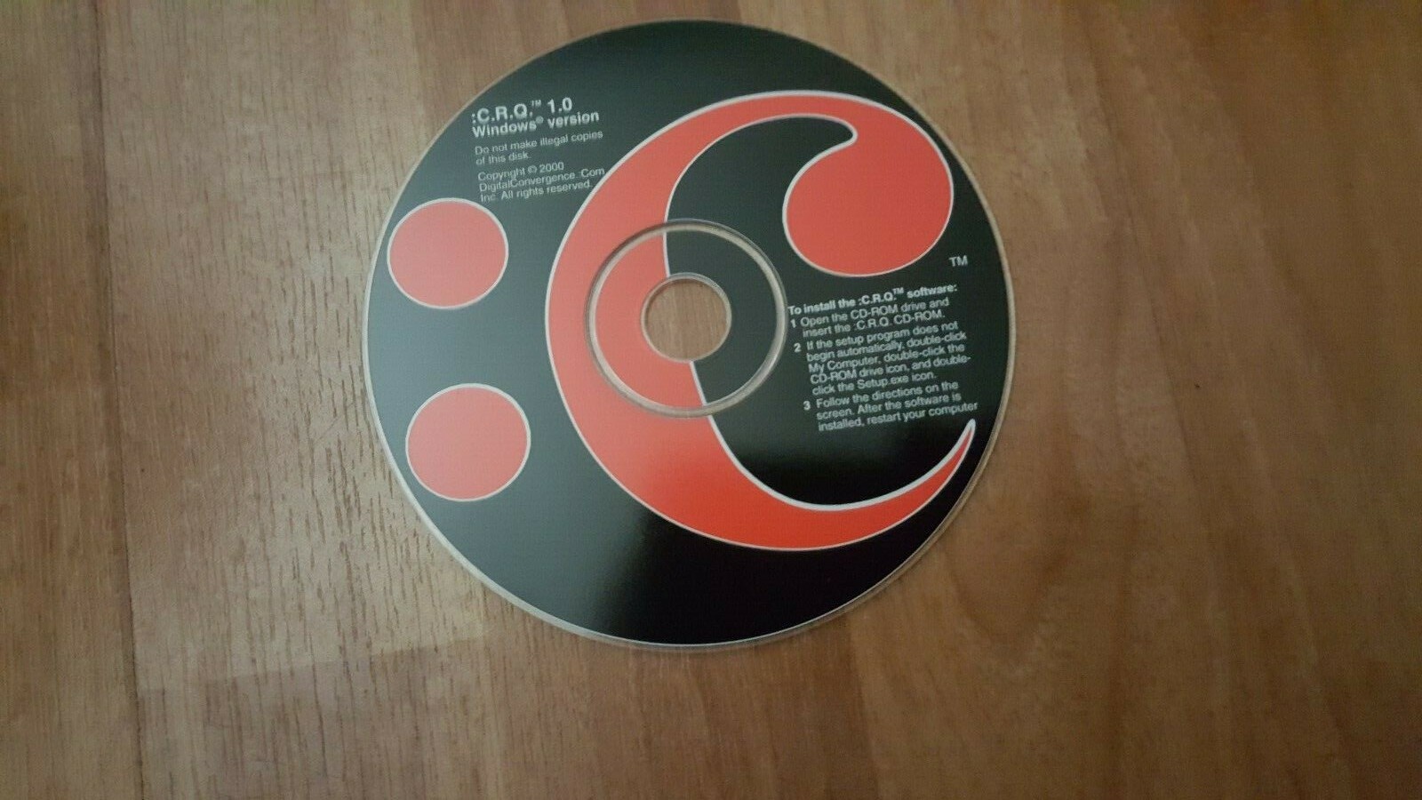 C.R.Q. 1.0 WINDOWS Version by Digital Convergence Company, 2000 - the CD-ROM CD
