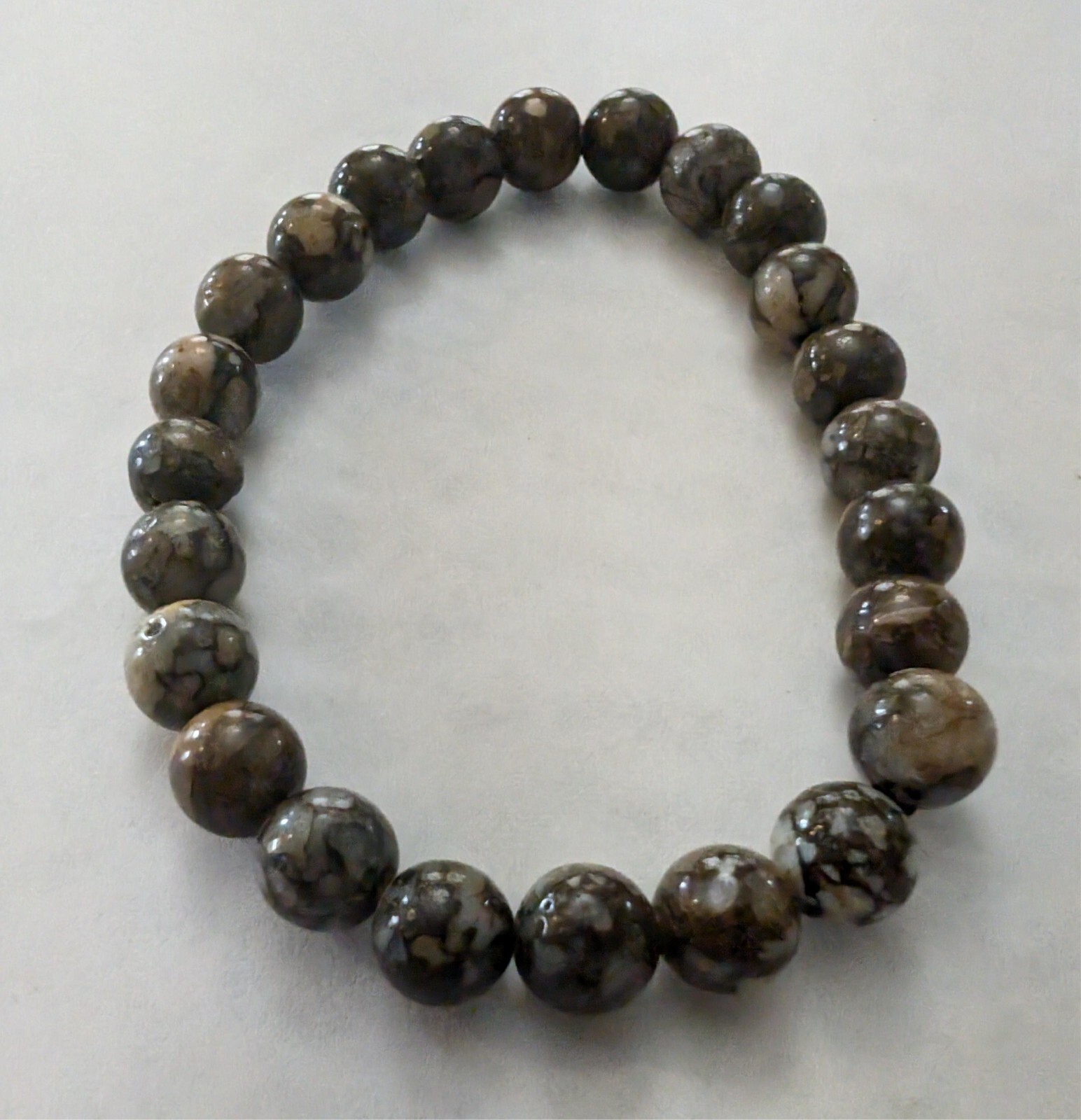 Chocolate Brown Opal Bracelet, for confident and grounding, 8mm Beaded
