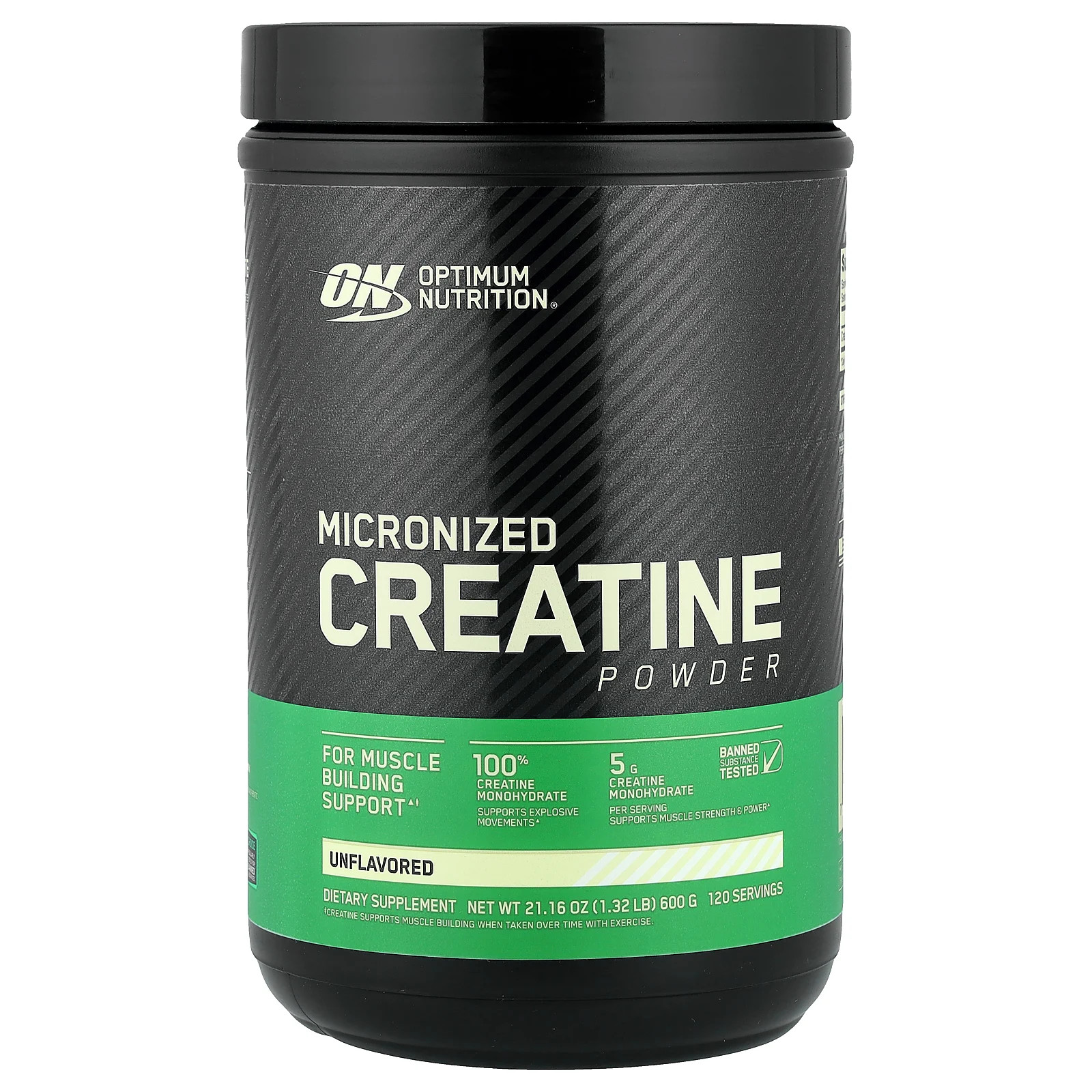 Micronized Creatine Powder, Unflavored, 1.32 lb (600 g)