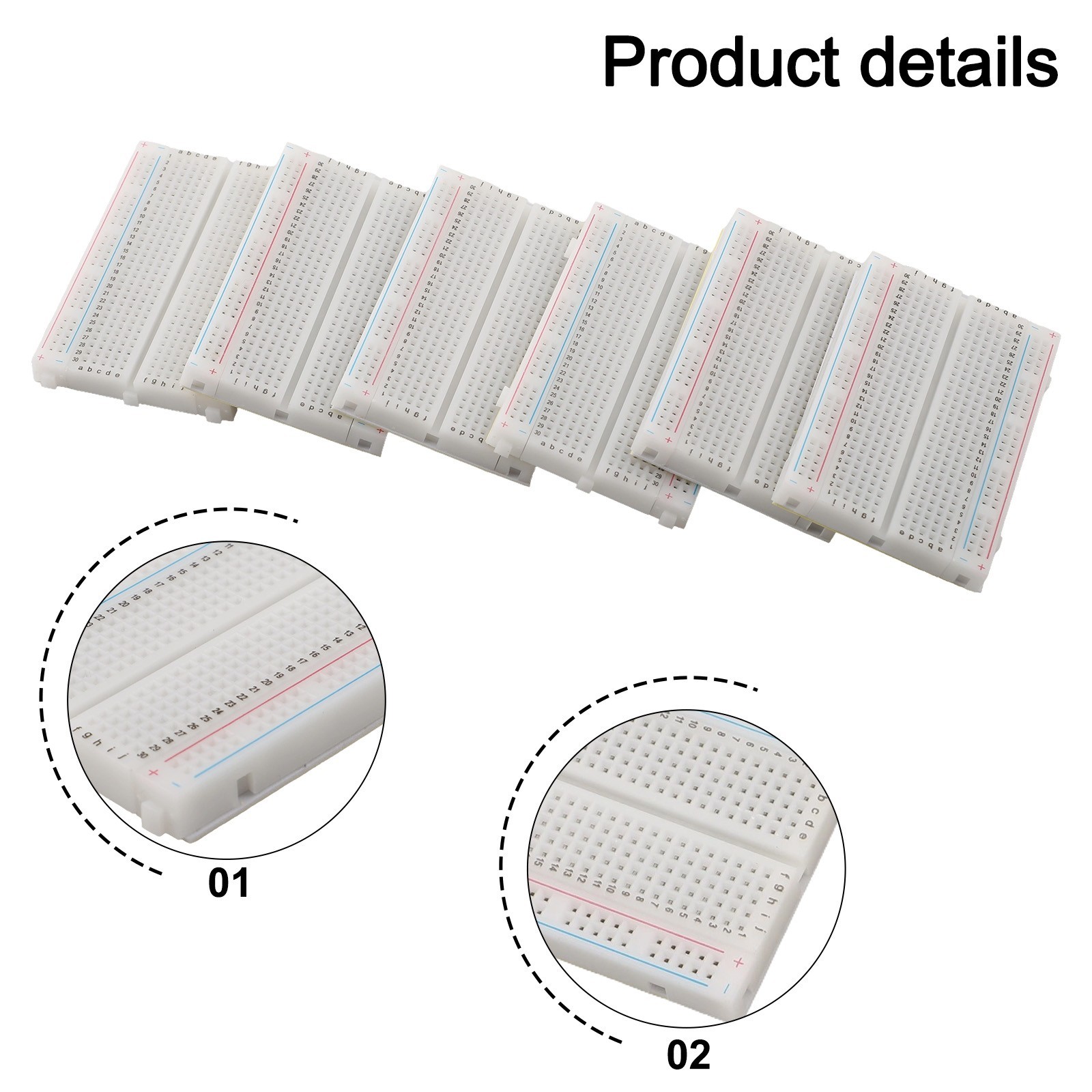 Efficiently Build For Circuits with This Pack of 6 Solderless Breadboards