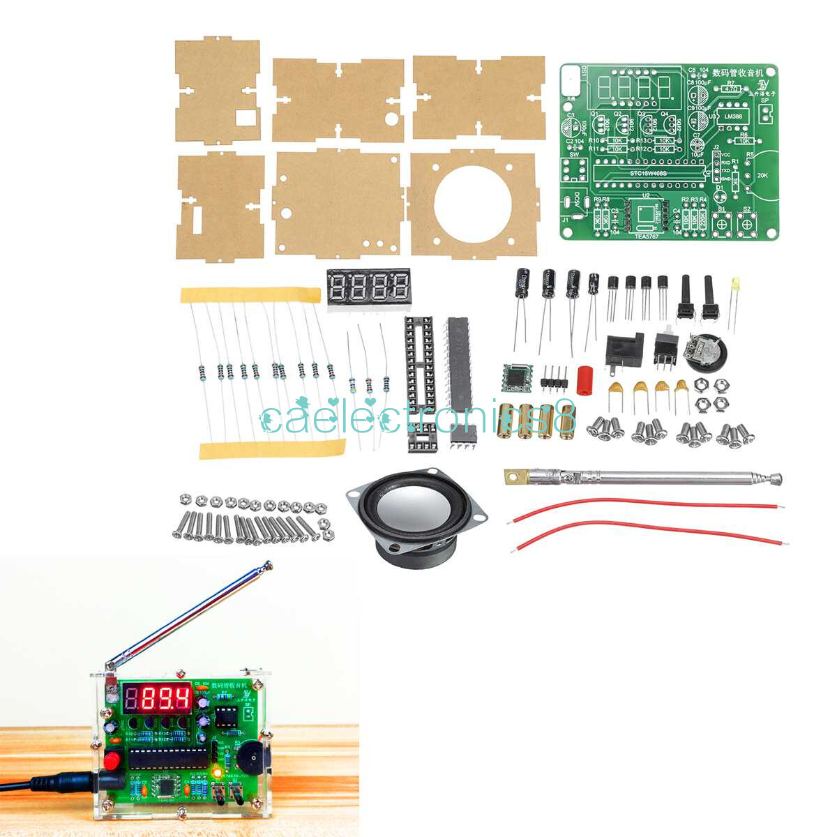 DIY DC4.5-5.5V 87.5-108MHZ Digital Tube Display FM Digital Radio Electronic