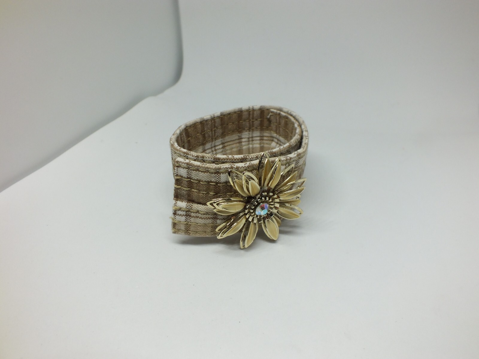 Upcycled Repurposed BOHO Bracelets From Belt Brooch Snap Closure One of a Kind