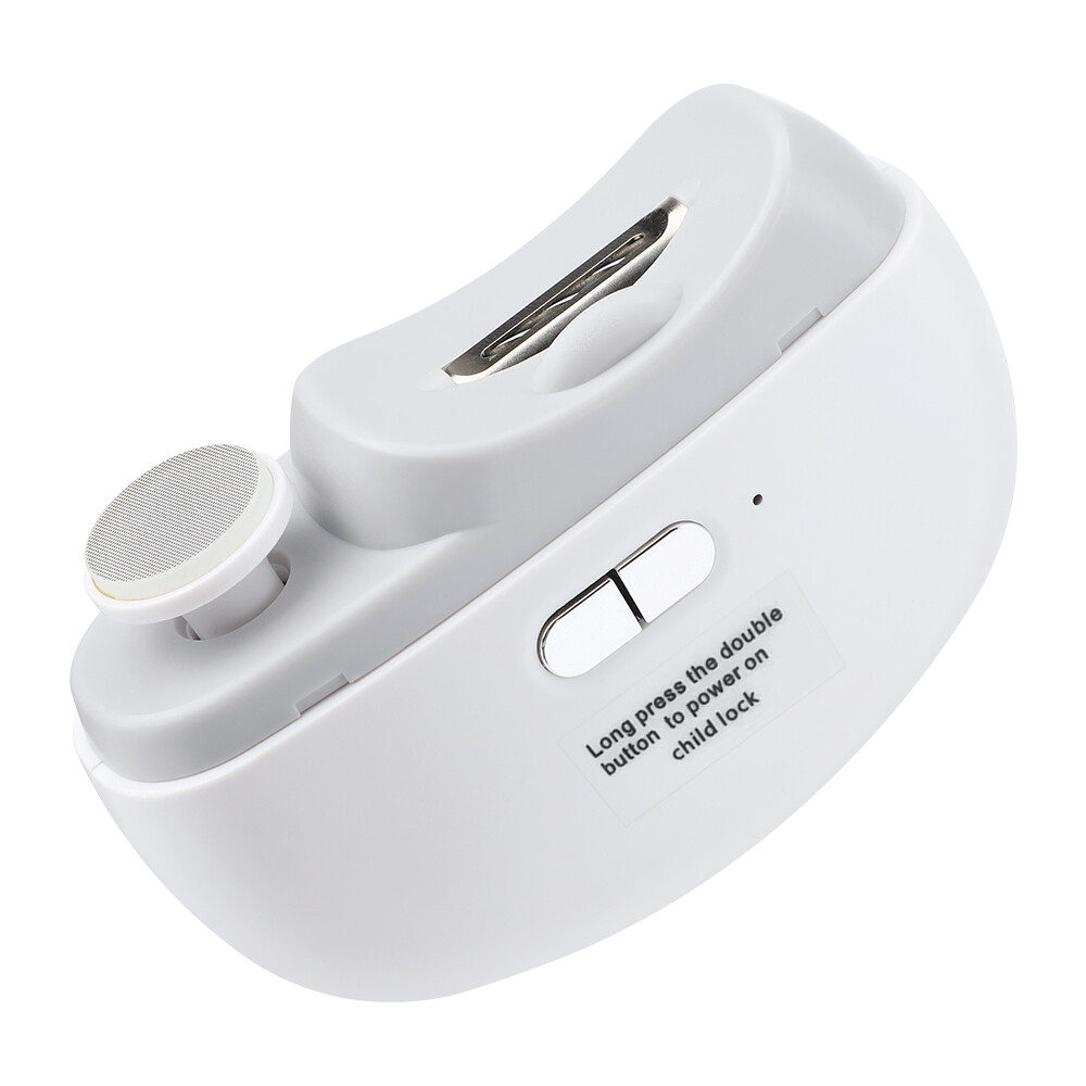 Electric Nail Grinder Automatic LED Light Trimmer Toe Cutter USB Rechargeable