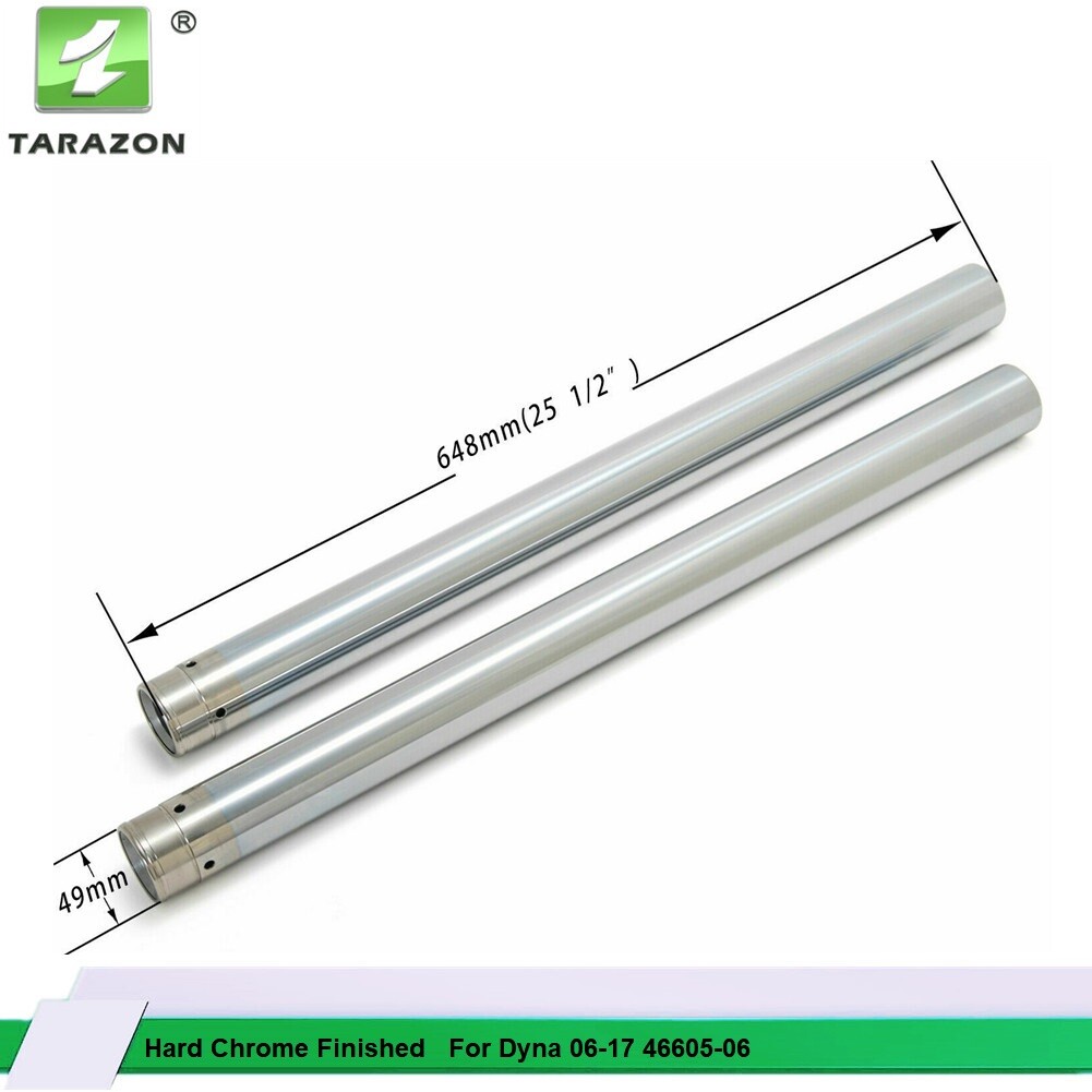 49mm Chrome Silver Fork Tubes For Harley Dyna FXDB FXDL 06-17 FXDBA 2013 FXD
