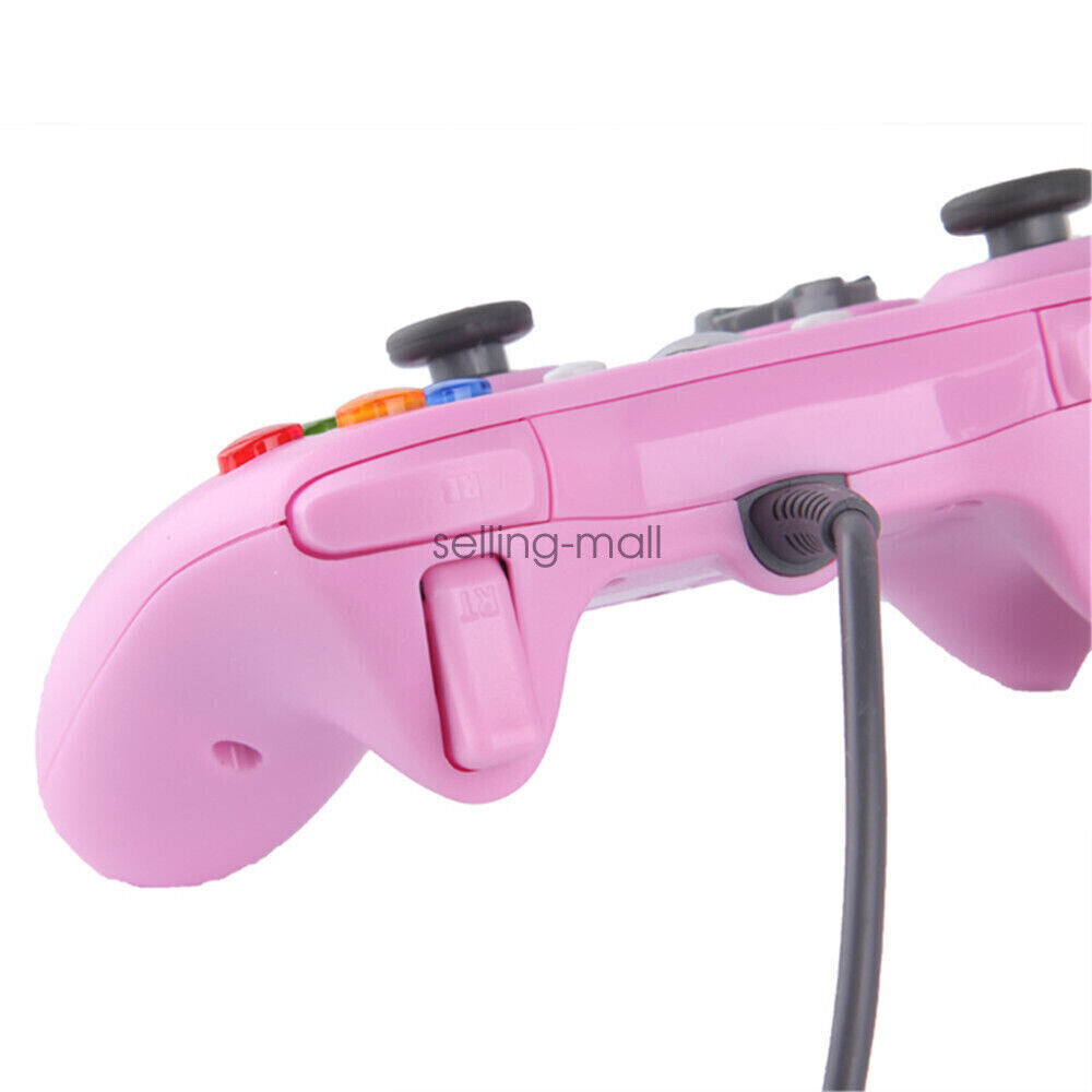 USB Wired Xbox 360 Controller Gamepad For Xbox 360 PC Windows 11 10 8 7 XP PINK