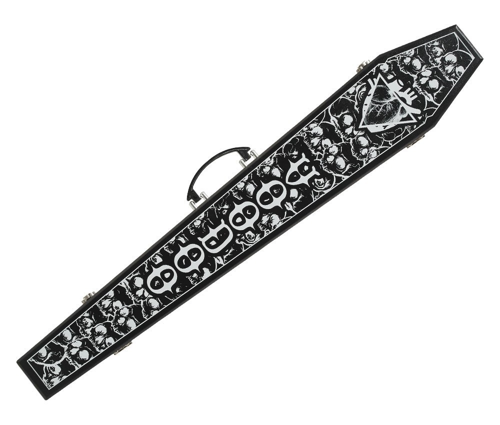 Voodoo VODCOFB 1Bx1S Black/White Coffin Billiards Pool Cue Stick Case