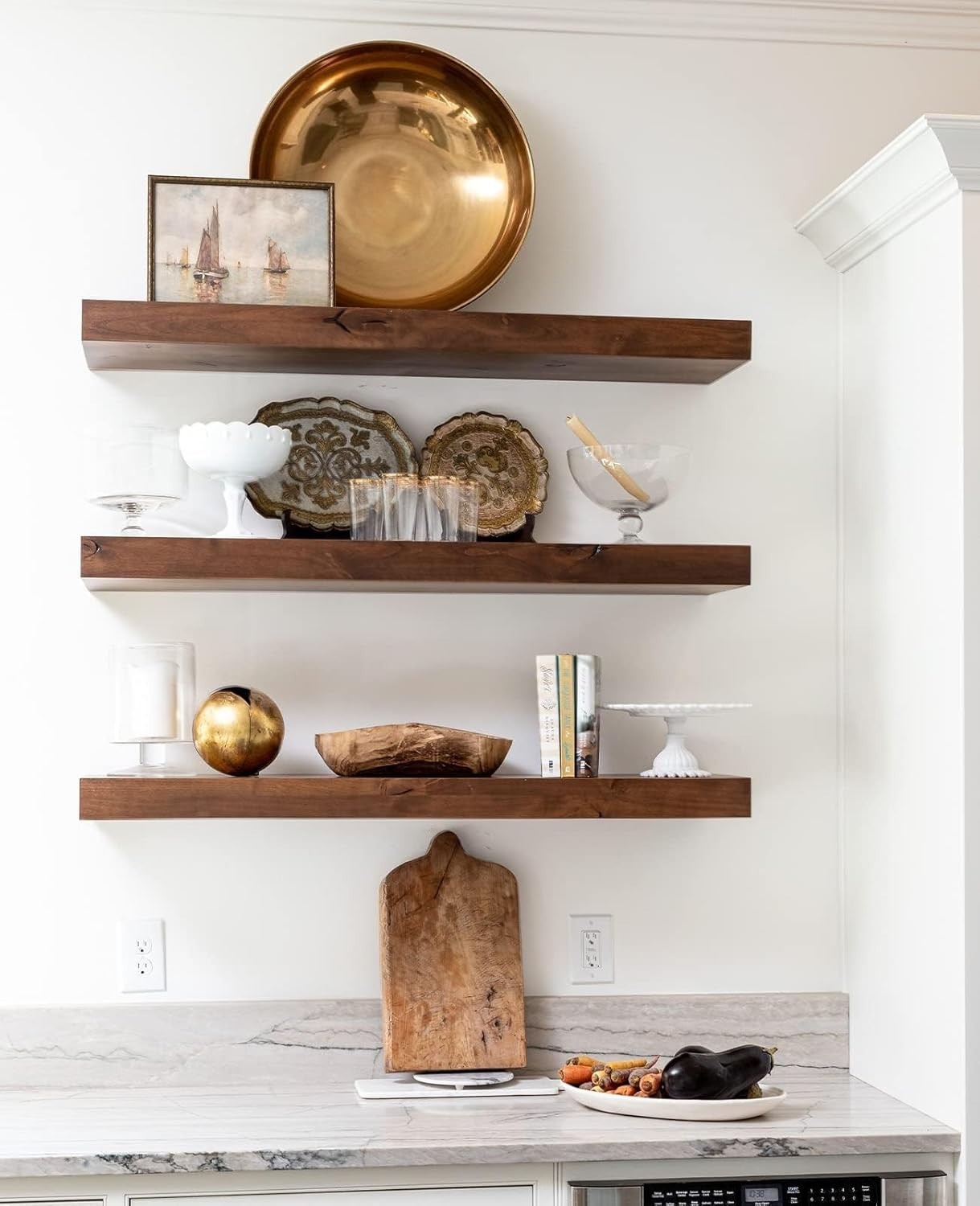 12-Pack 6-Inch Black Floating Shelf Brackets - Concealed Wall Mount Design